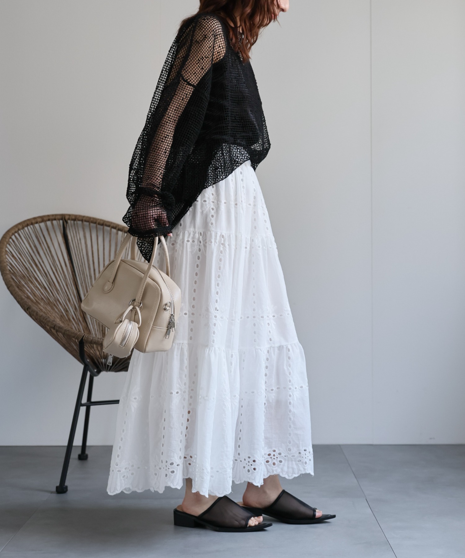 model：156cm 着用サイズ：FREE