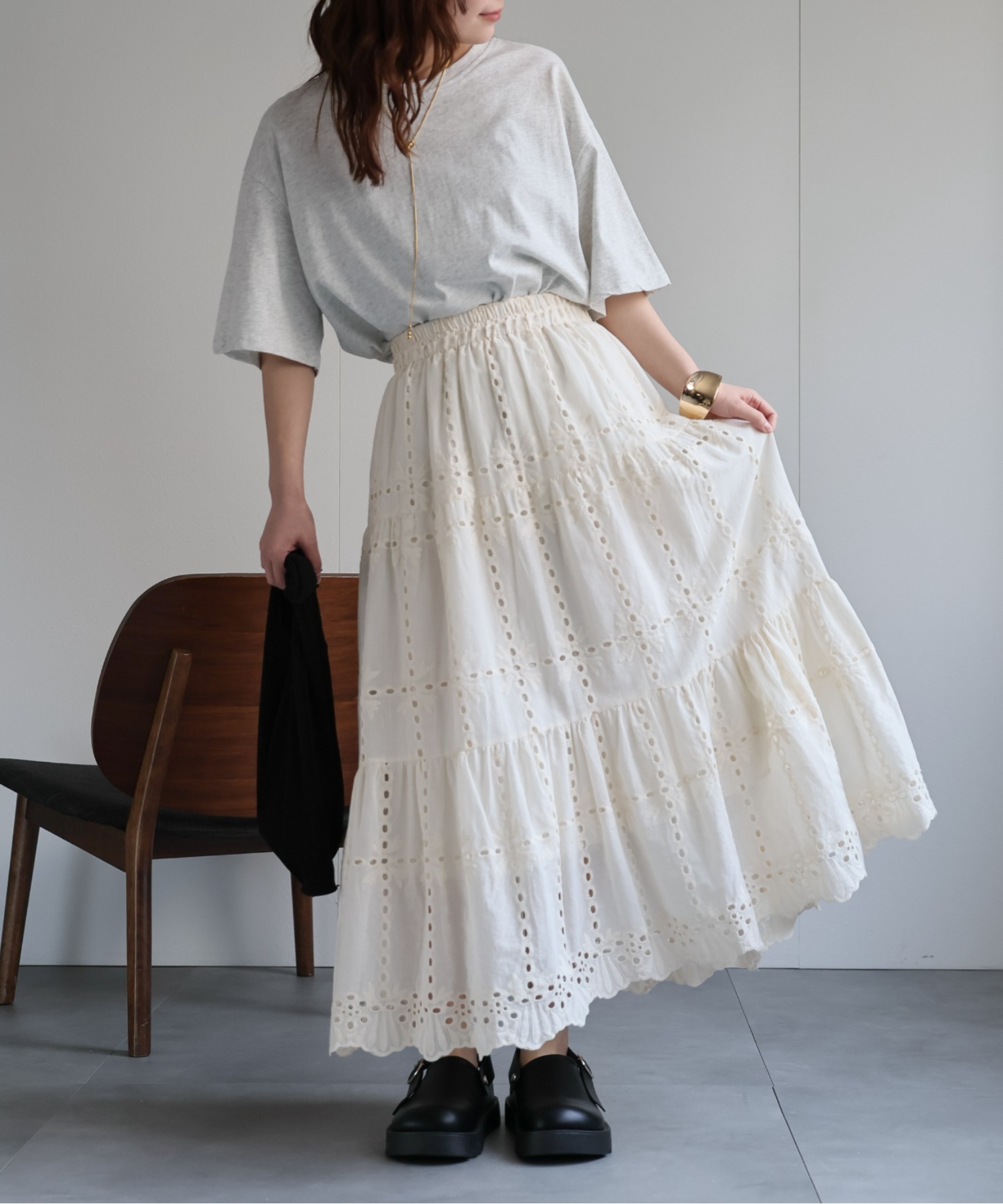 model：156cm 着用サイズ：FREE