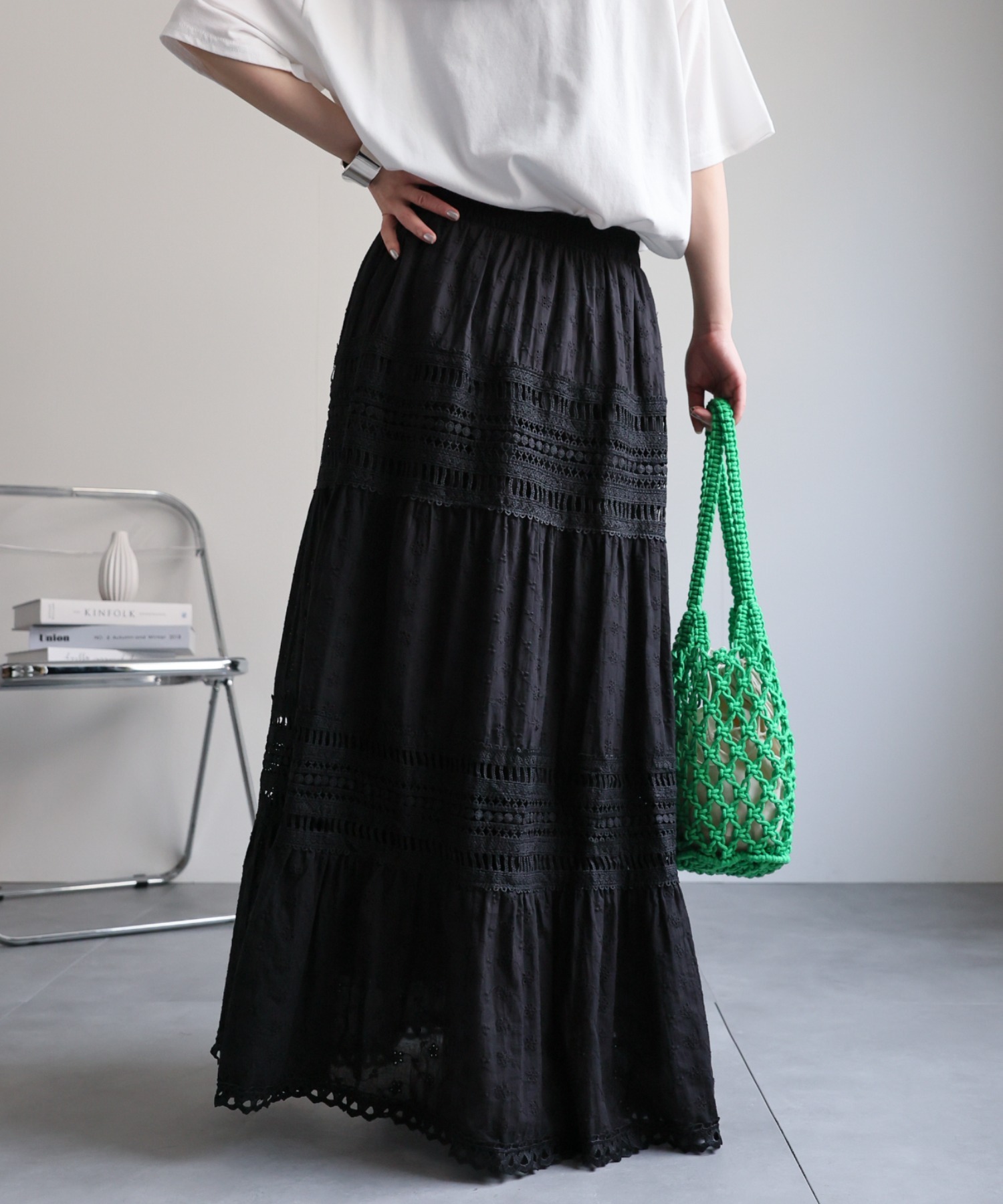 model：156cm 着用サイズ：FREE