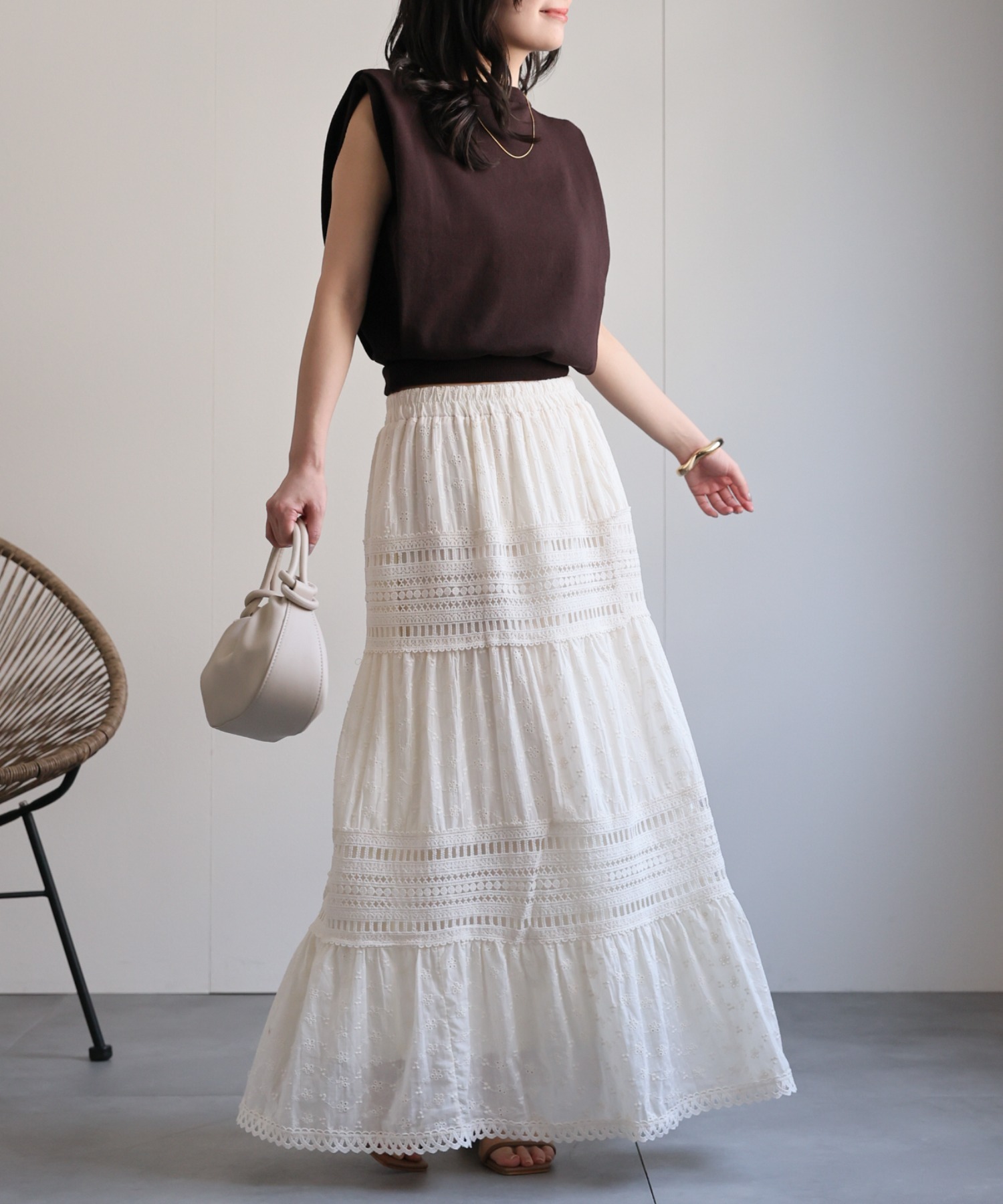 model：156cm 着用サイズ：FREE