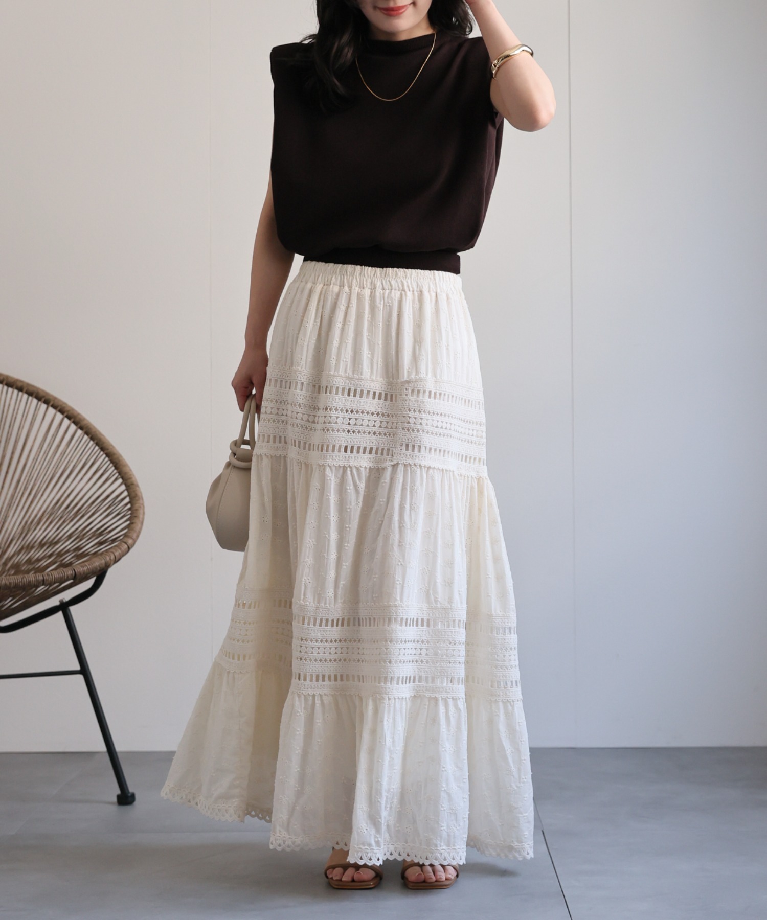 model：156cm 着用サイズ：FREE