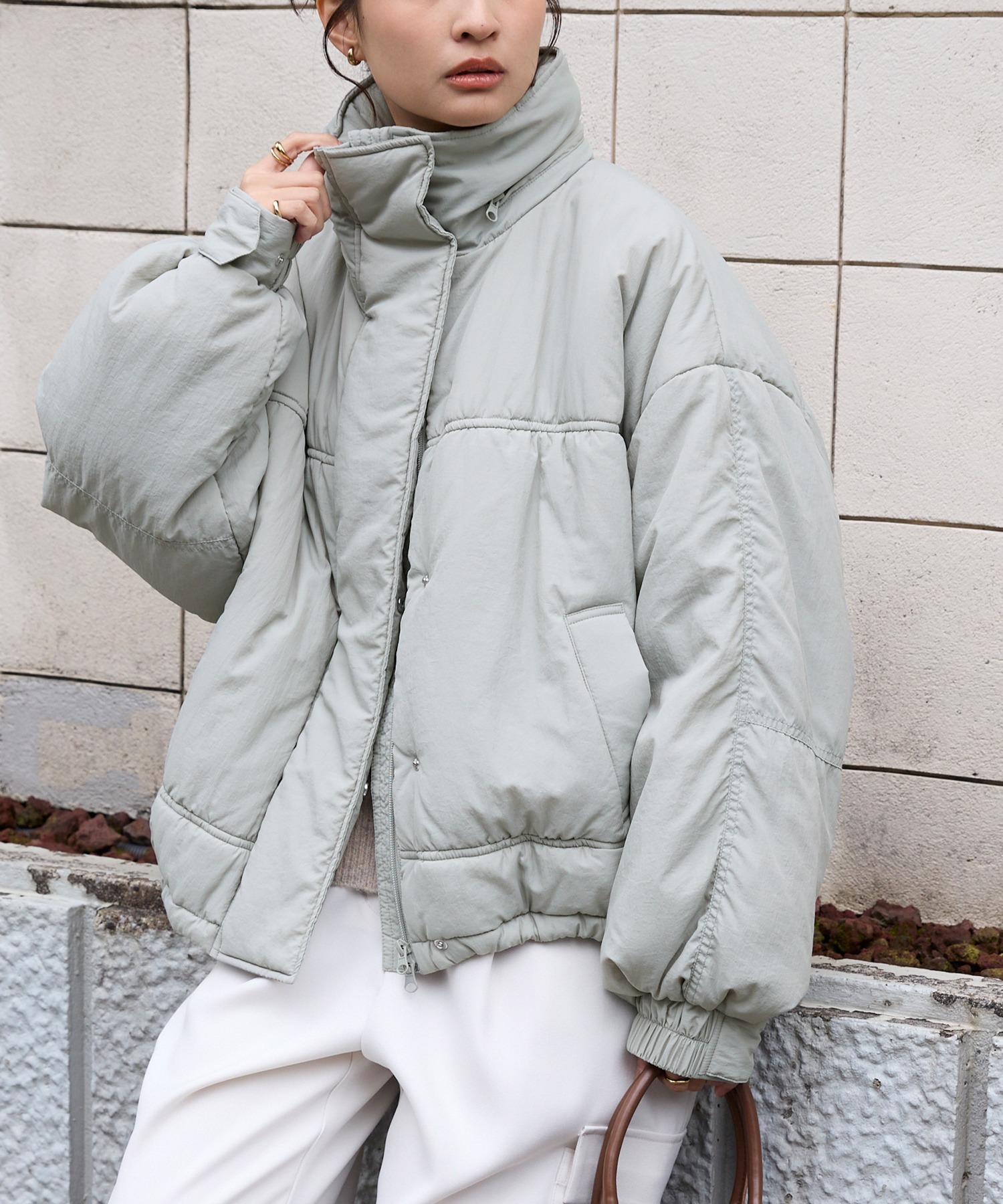 yukiemon パールブルゾン ブルゾン アウター Mサイズ ラメニット yukiemon パールブルゾン ブルゾン アウター Mサイズ ラメニット