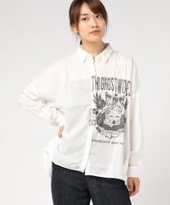 THE GHOST WOLVES/MONTHLY MYSTERY プリント オーバーシャツ