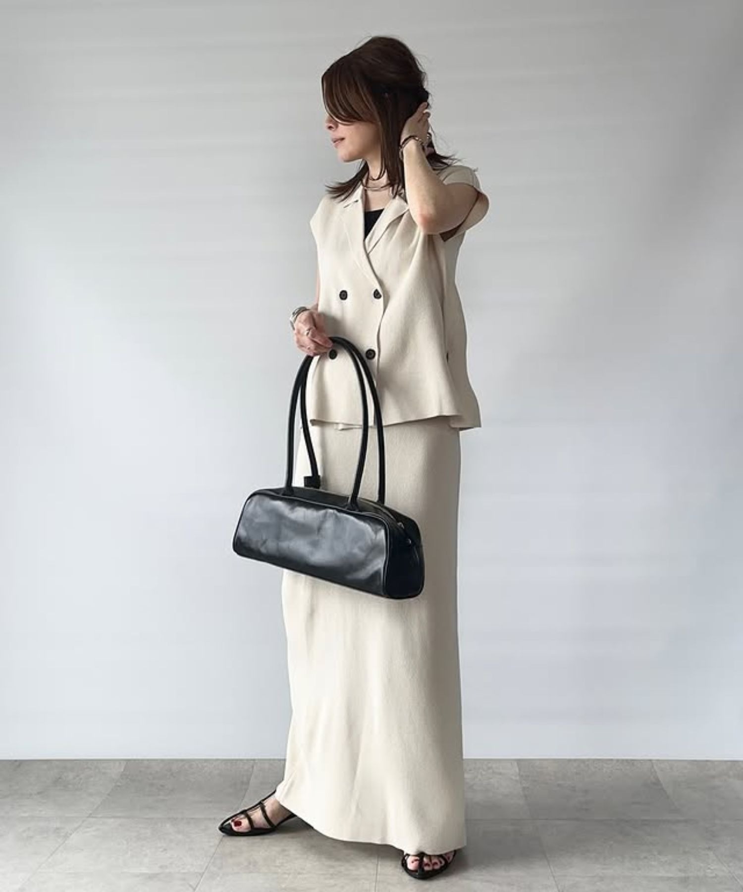model：H158 着用サイズ：FREE