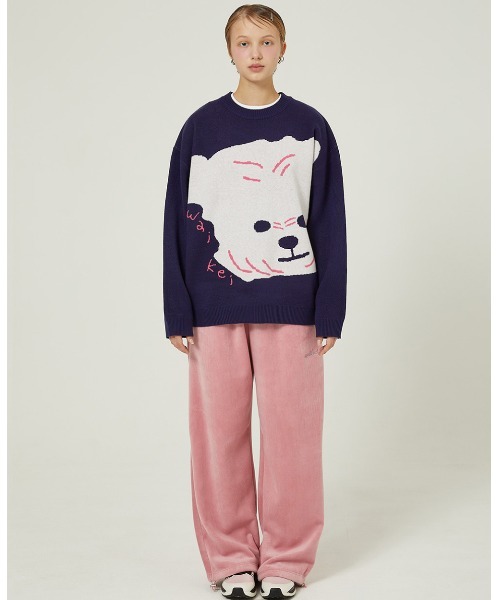 A'GAM/9×.kom『WaiKei/ワイケイ』Maltese big graphic knit