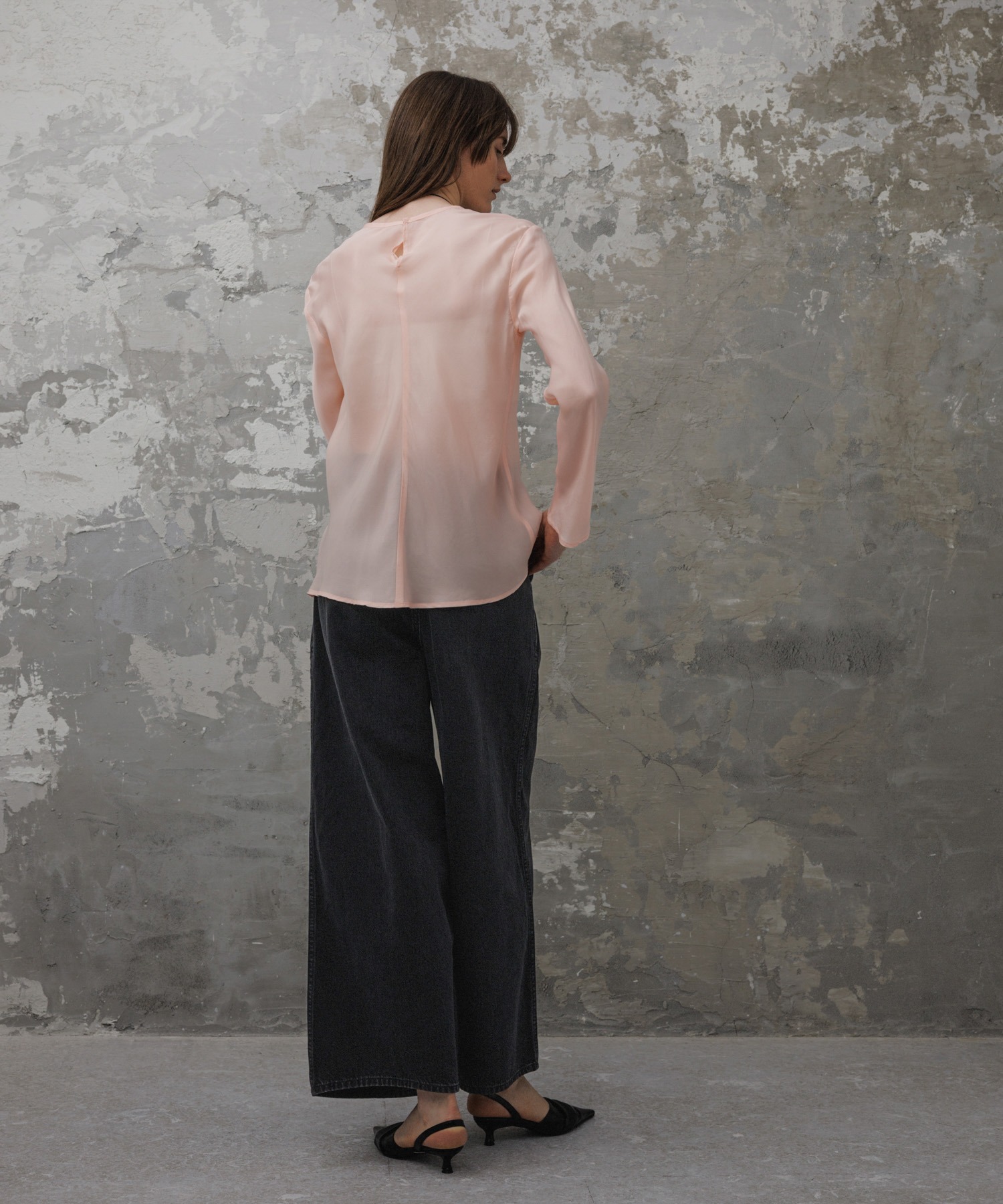 【EMOELLE】・【サステナブル】ドレスデニムパンツ