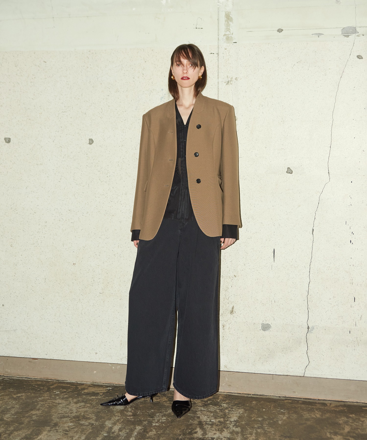 【EMOELLE】・【サステナブル】ドレスデニムパンツ