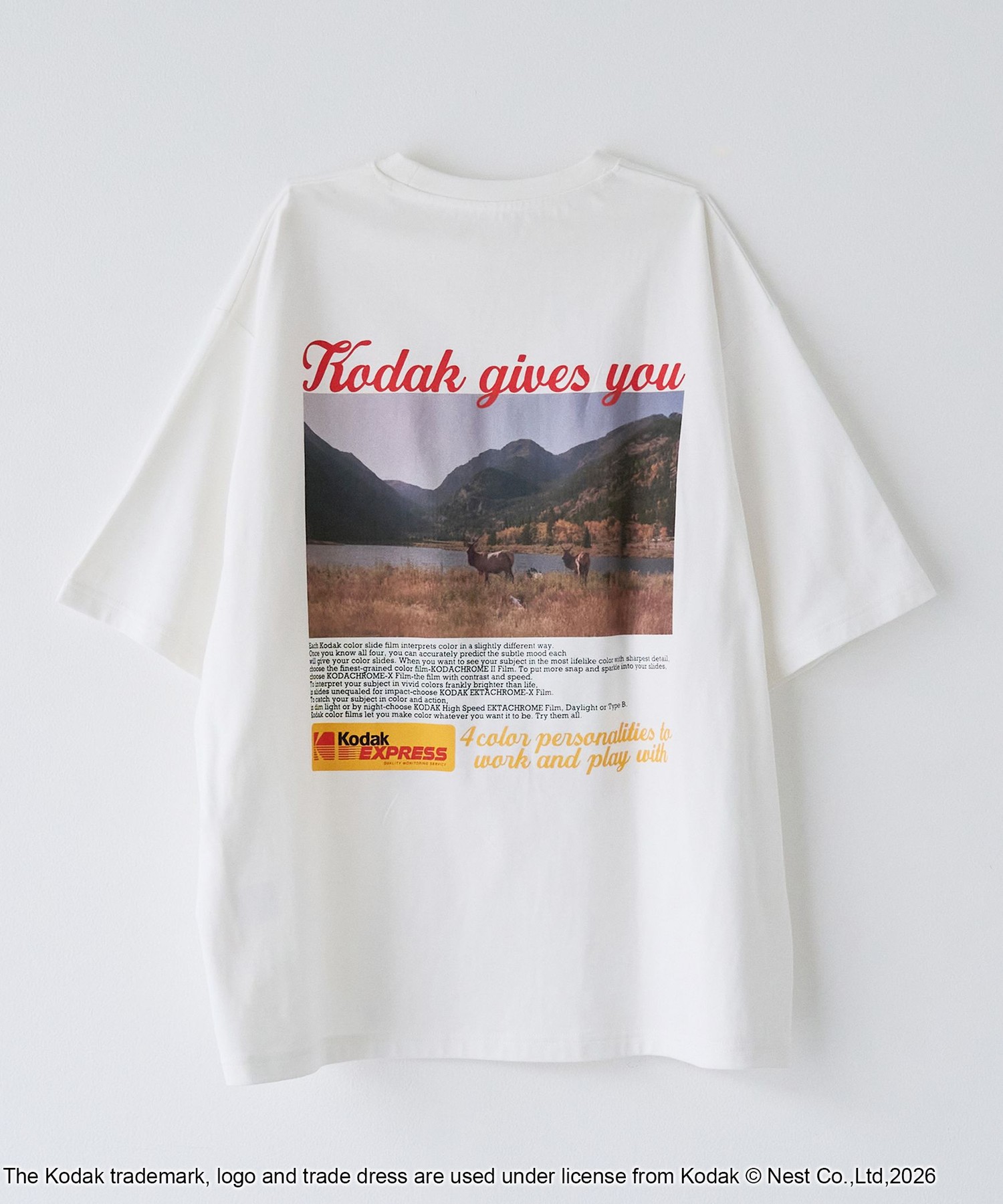 [Kodak] принт‑шортслив T‑shirt
