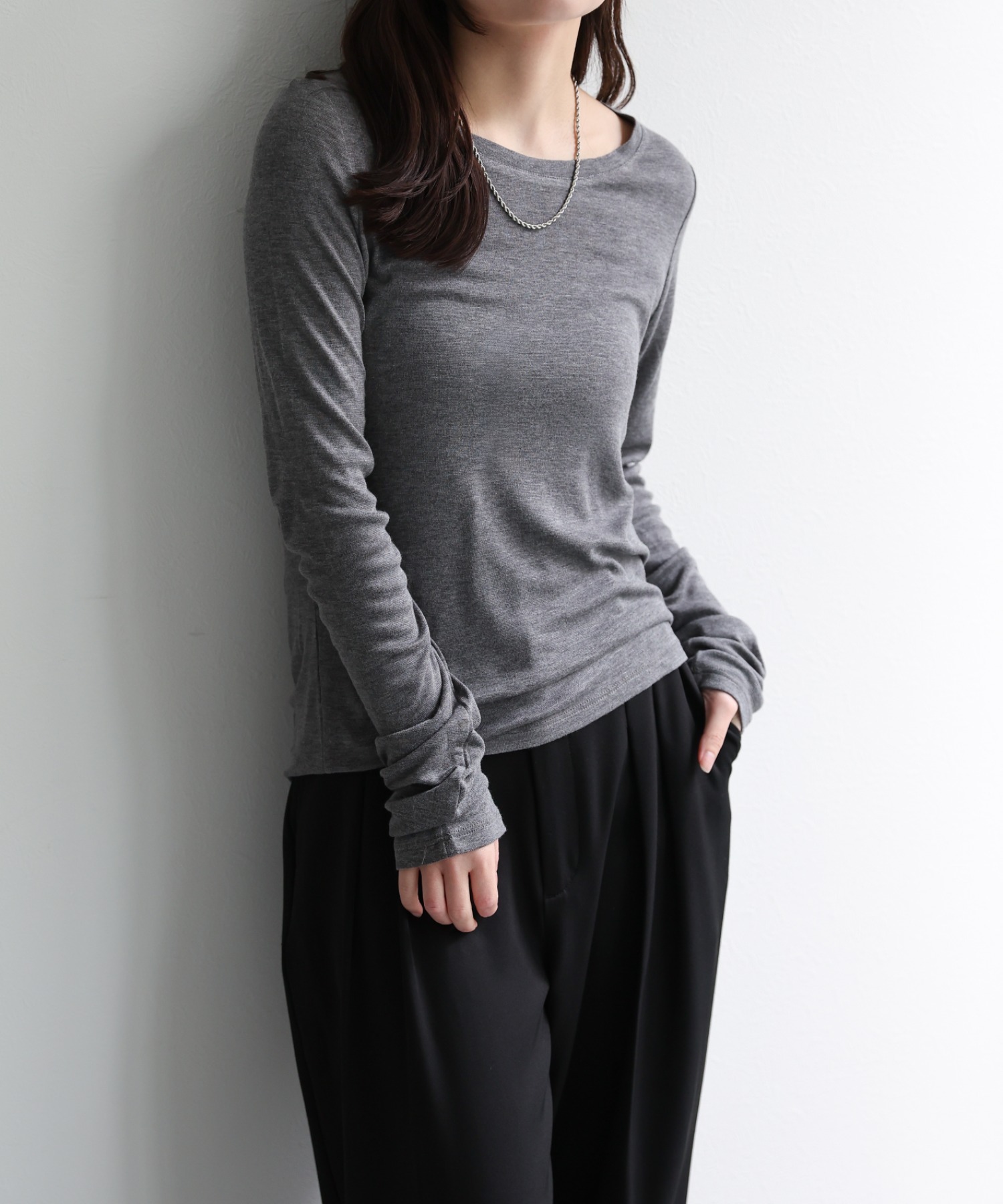 model：156cm 着用サイズ：FREE