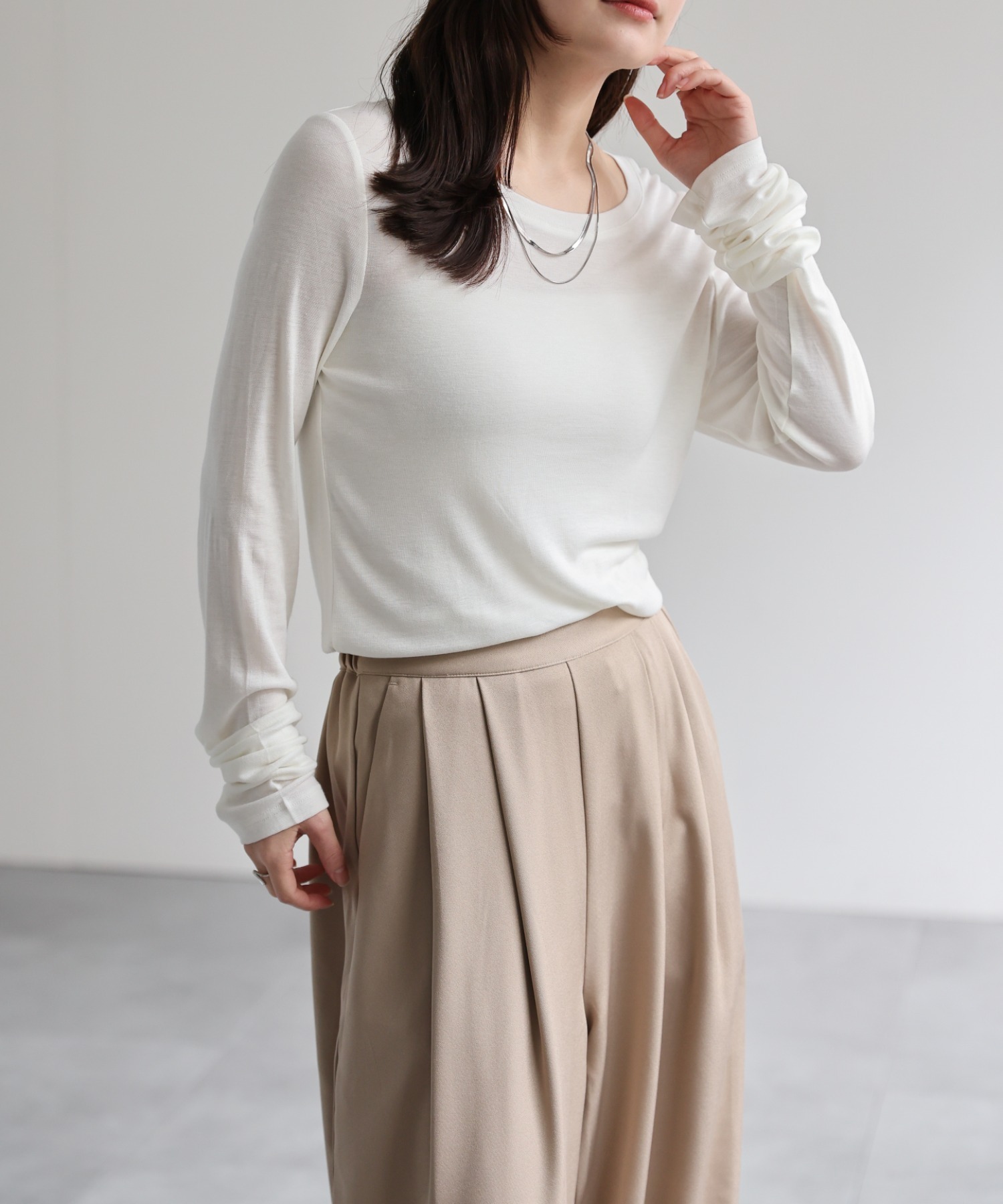 model：156cm 着用サイズ：FREE