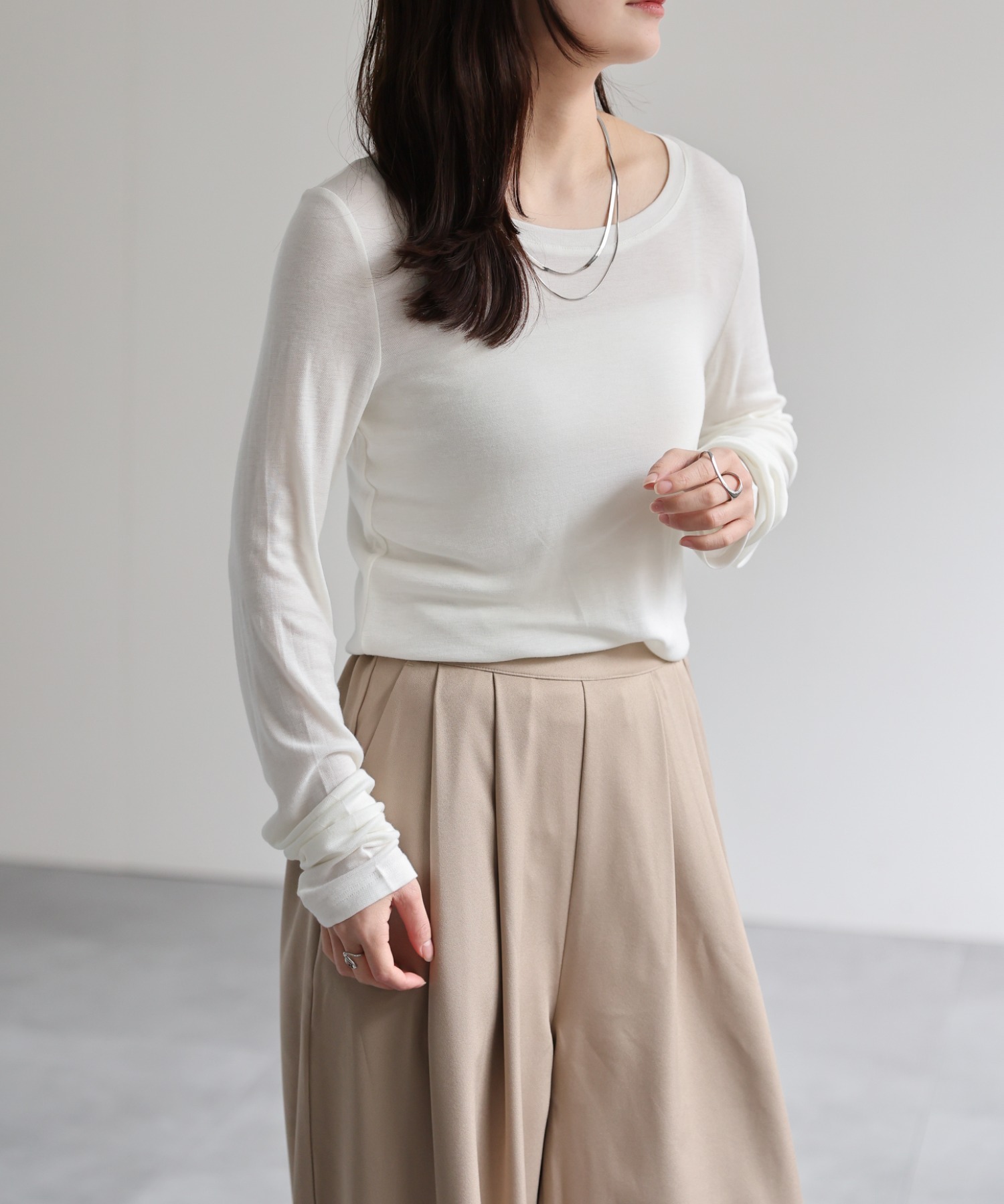 model：156cm 着用サイズ：FREE