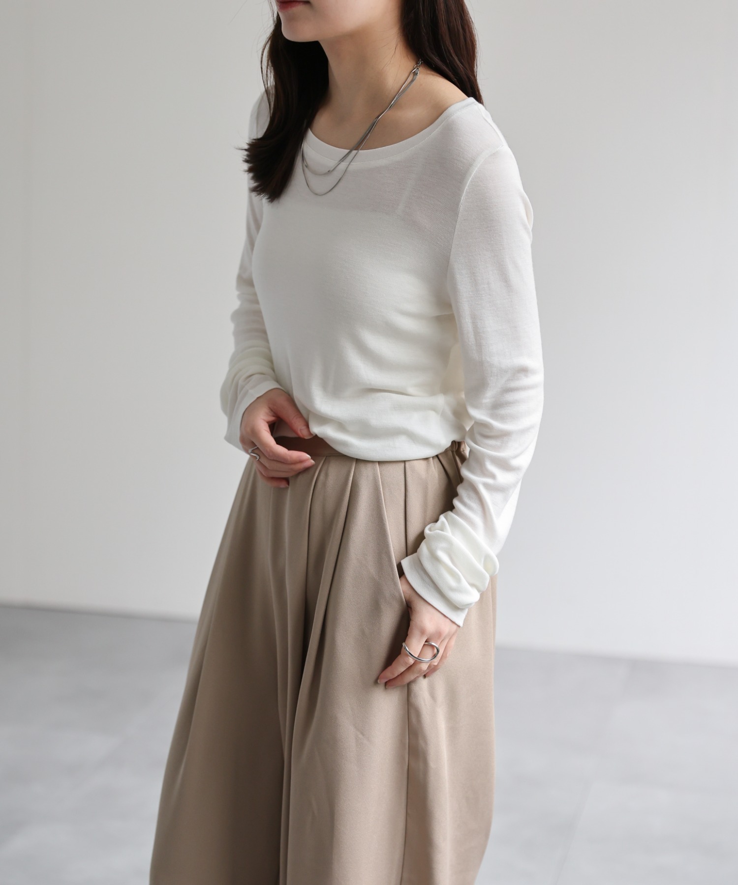 model：156cm 着用サイズ：FREE