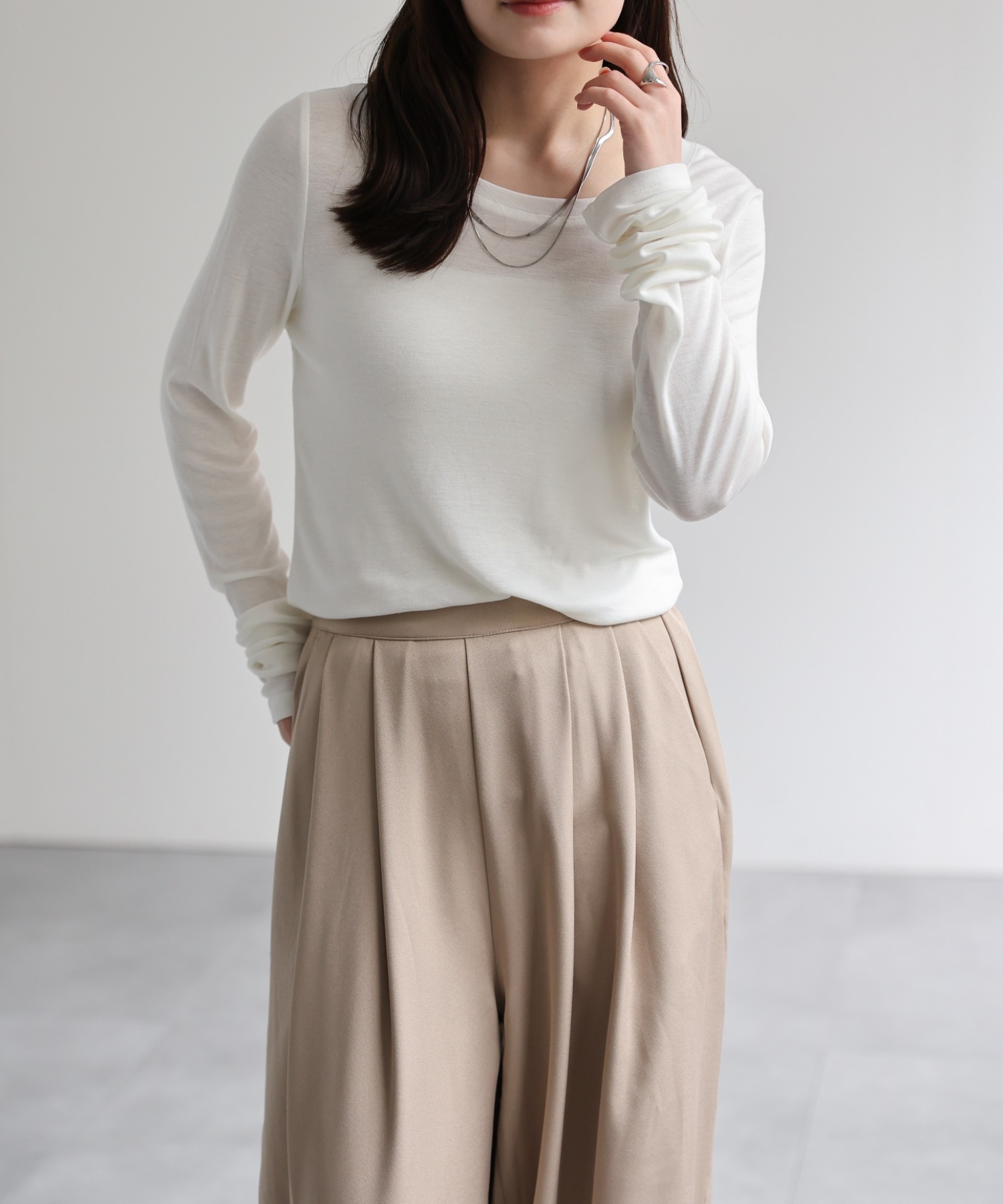 model：156cm 着用サイズ：FREE