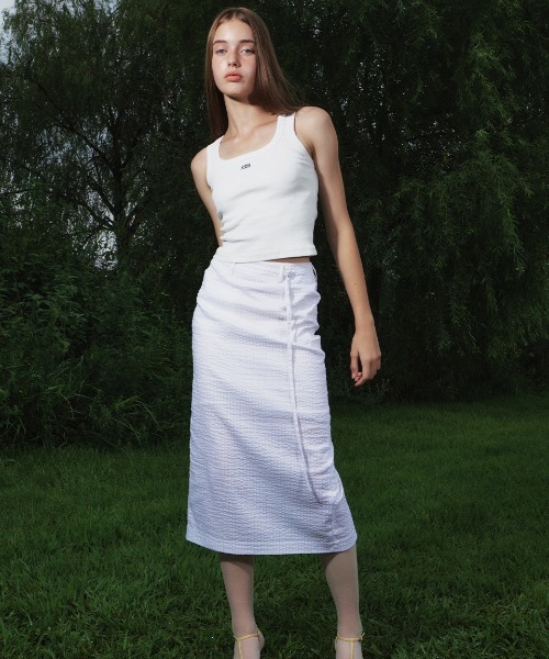 Kijun/キジュン Square-Neck Rib Tank Top タンクトップ