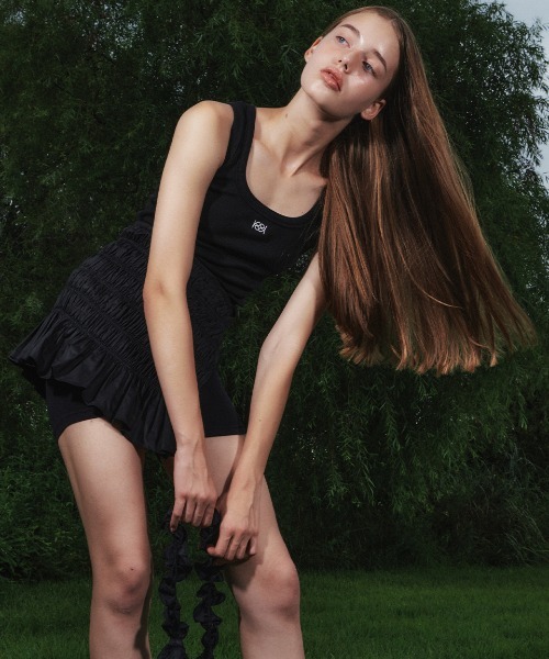 Kijun/キジュン Square-Neck Rib Tank Top タンクトップ