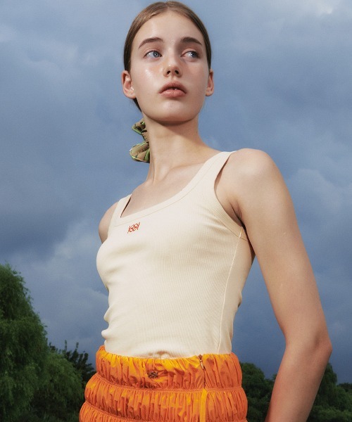 Kijun/キジュン Square-Neck Rib Tank Top タンクトップ