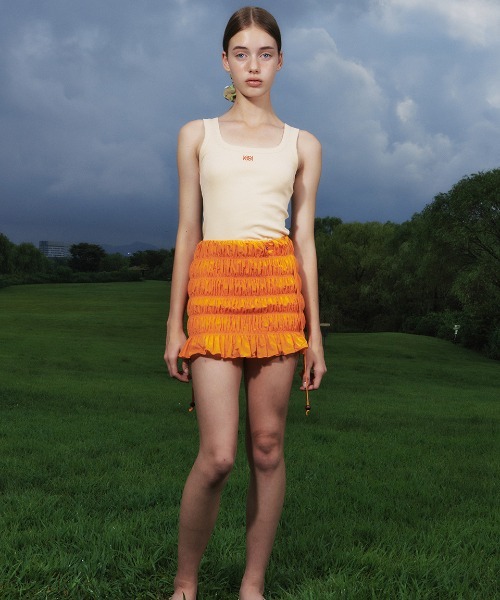 Kijun/キジュン Square-Neck Rib Tank Top タンクトップ