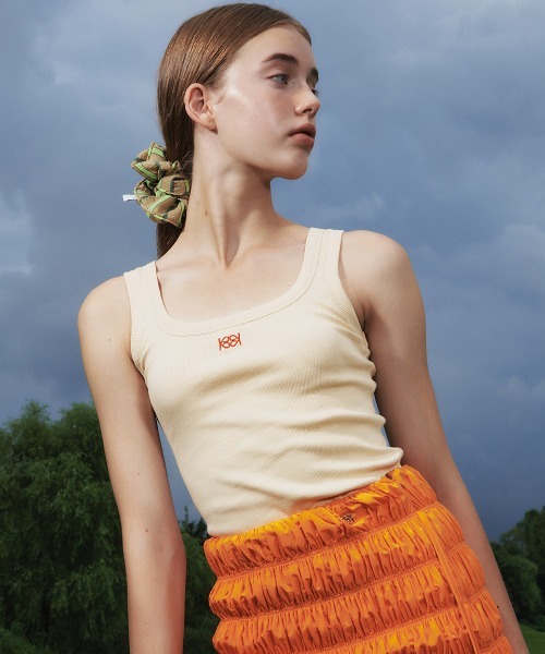 Kijun/キジュン Square-Neck Rib Tank Top タンクトップ