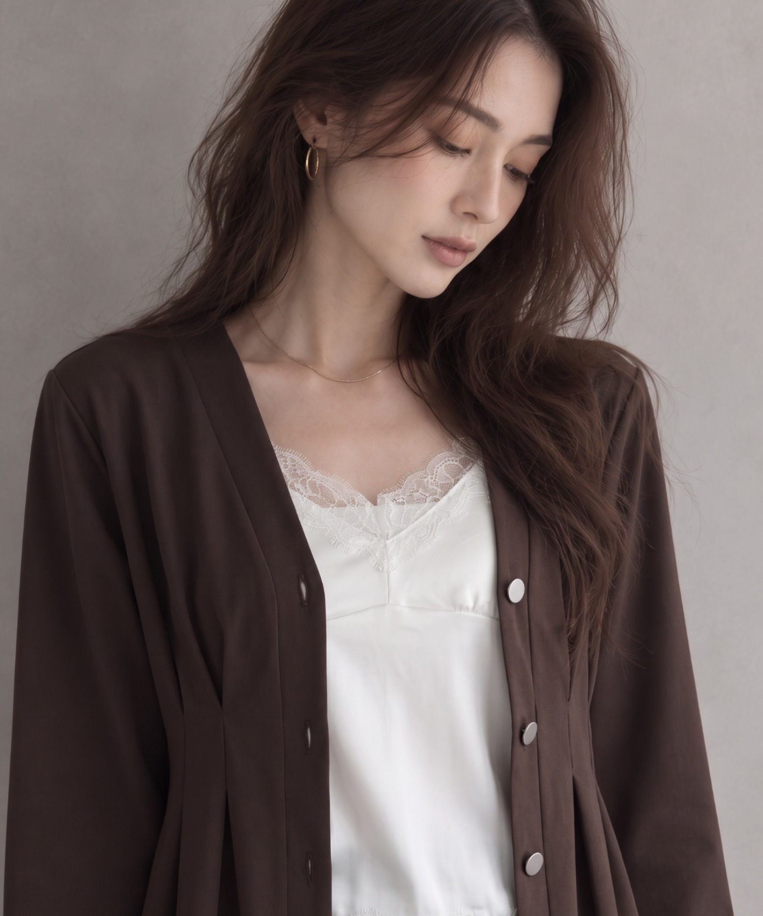 モデル身長：158cm
着用サイズ：FREE