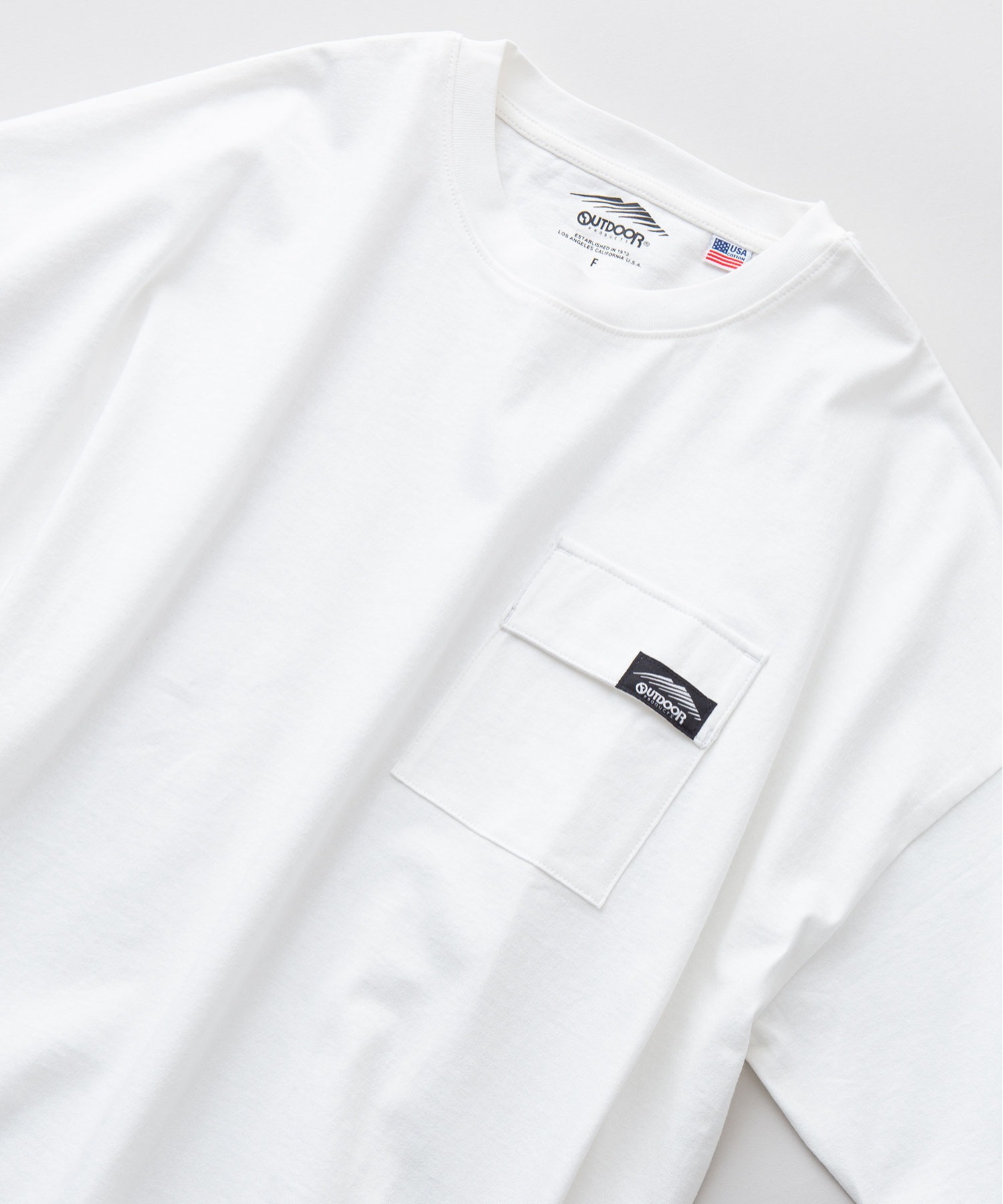 USAコットン　フラップポケット　ビッグシルエット　ワンポイントブランドロゴ　Tシャツ