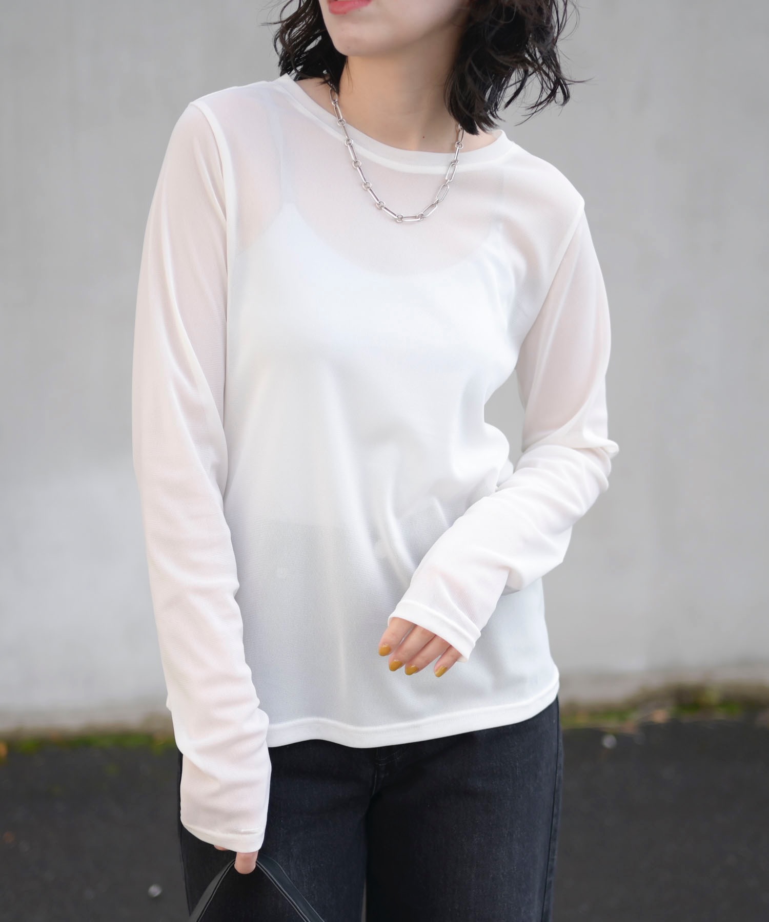model:H163　　着用サイズ:M