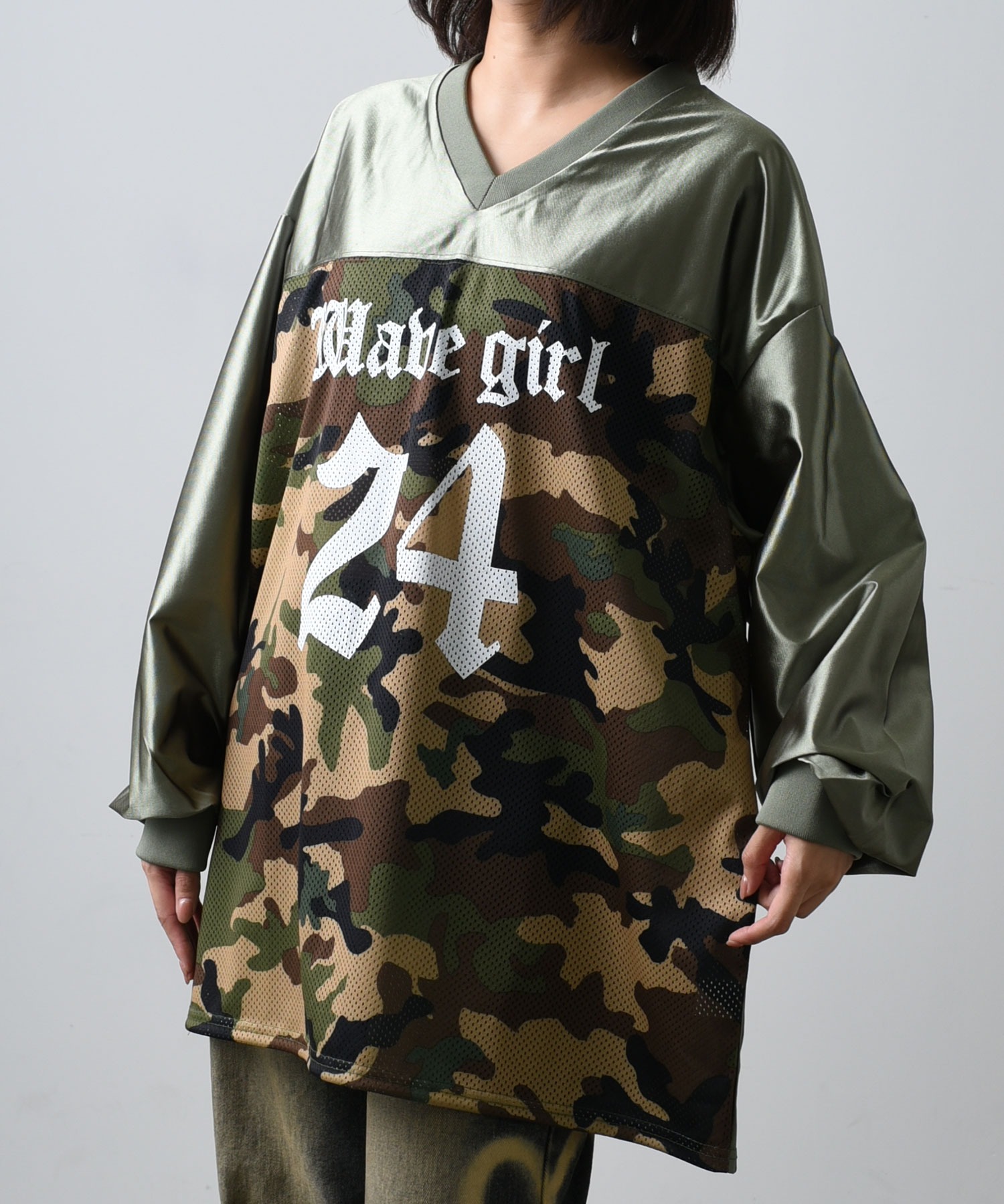 tシャツ A'GEM/9 × .kom 「ARULE/アルール」カモフラージュデザインロンTEE レディース メンズ A'GEM/9 × .kom 『ARULE/アルール』カモフラージュデザインロン