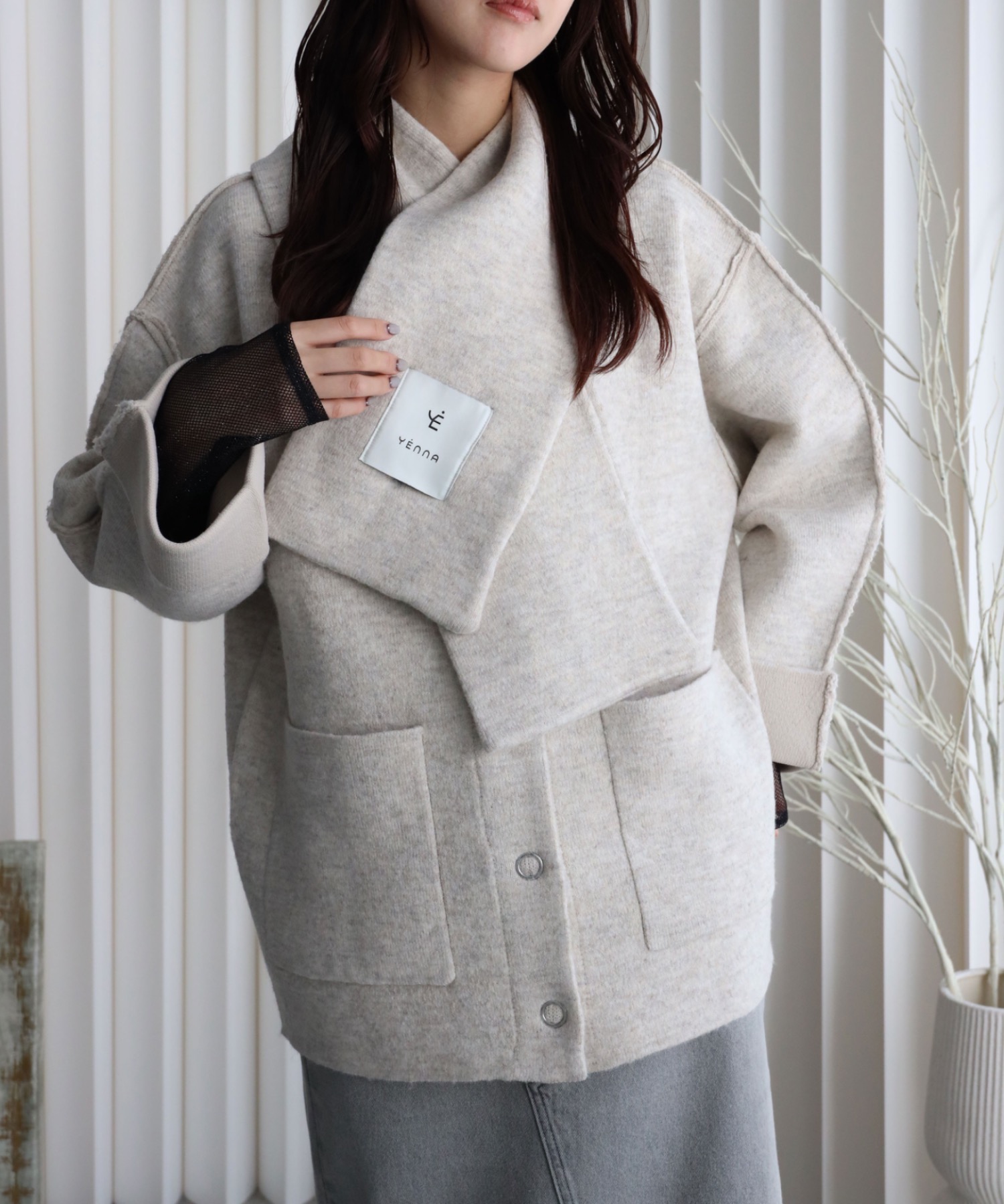 model：164cm. 着用サイズ：FREE