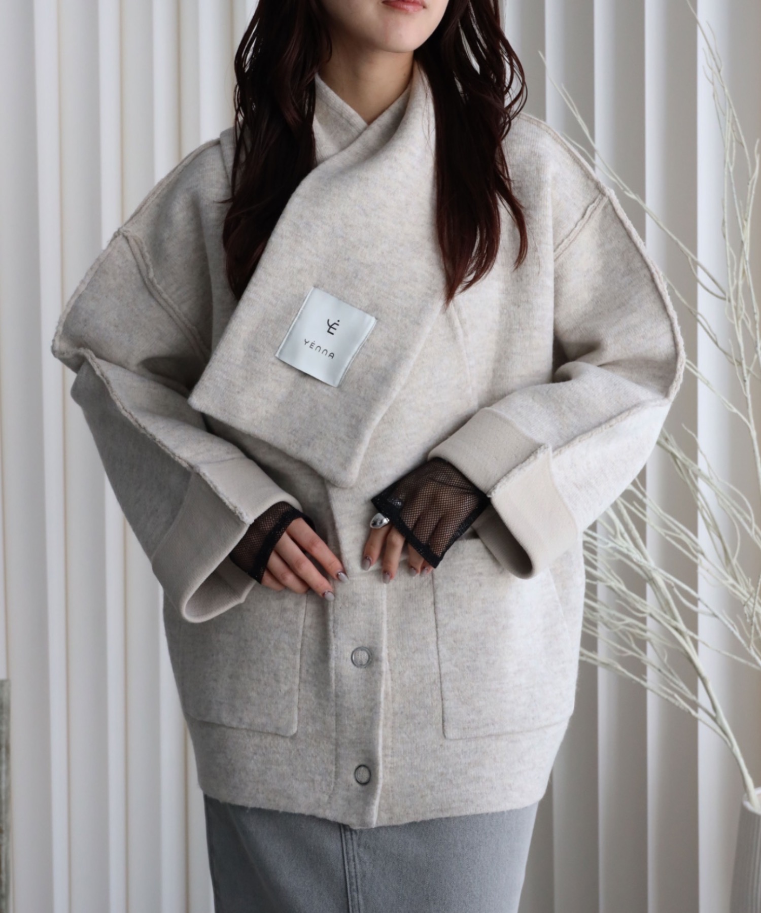 model：164cm. 着用サイズ：FREE