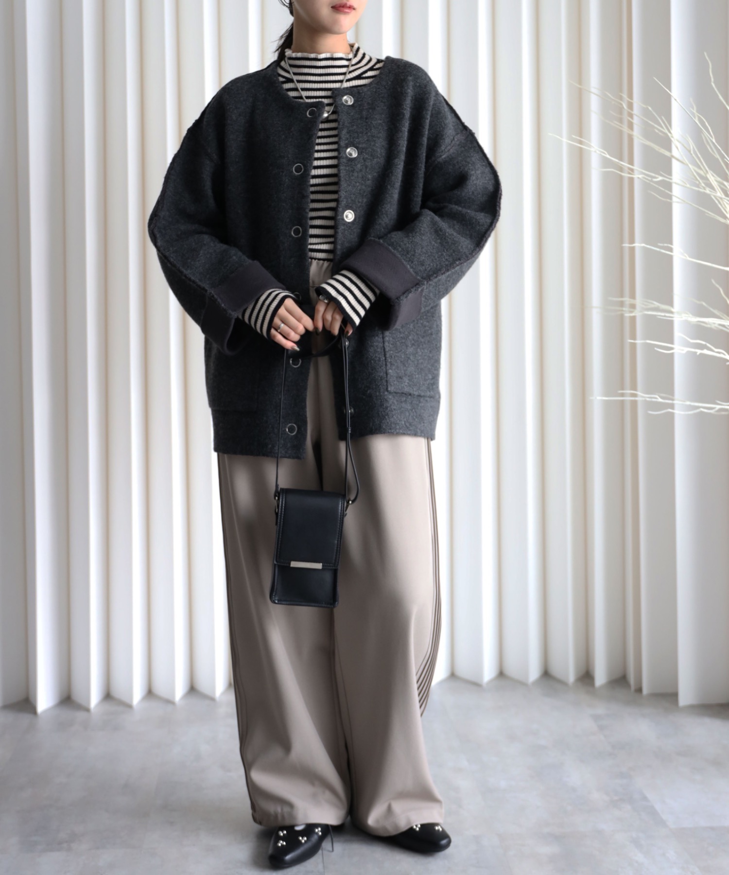 model：164cm. 着用サイズ：FREE