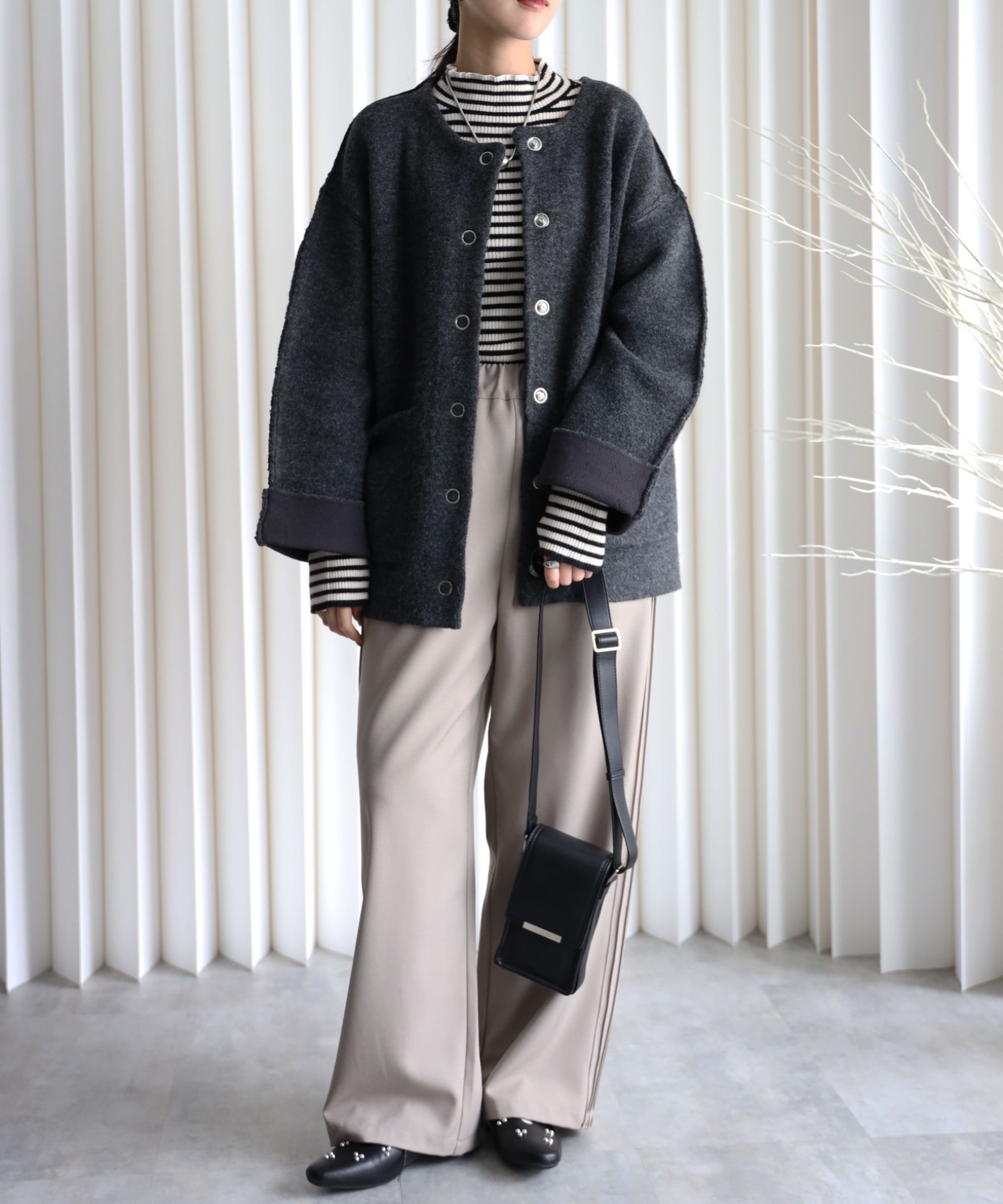 model：164cm. 着用サイズ：FREE