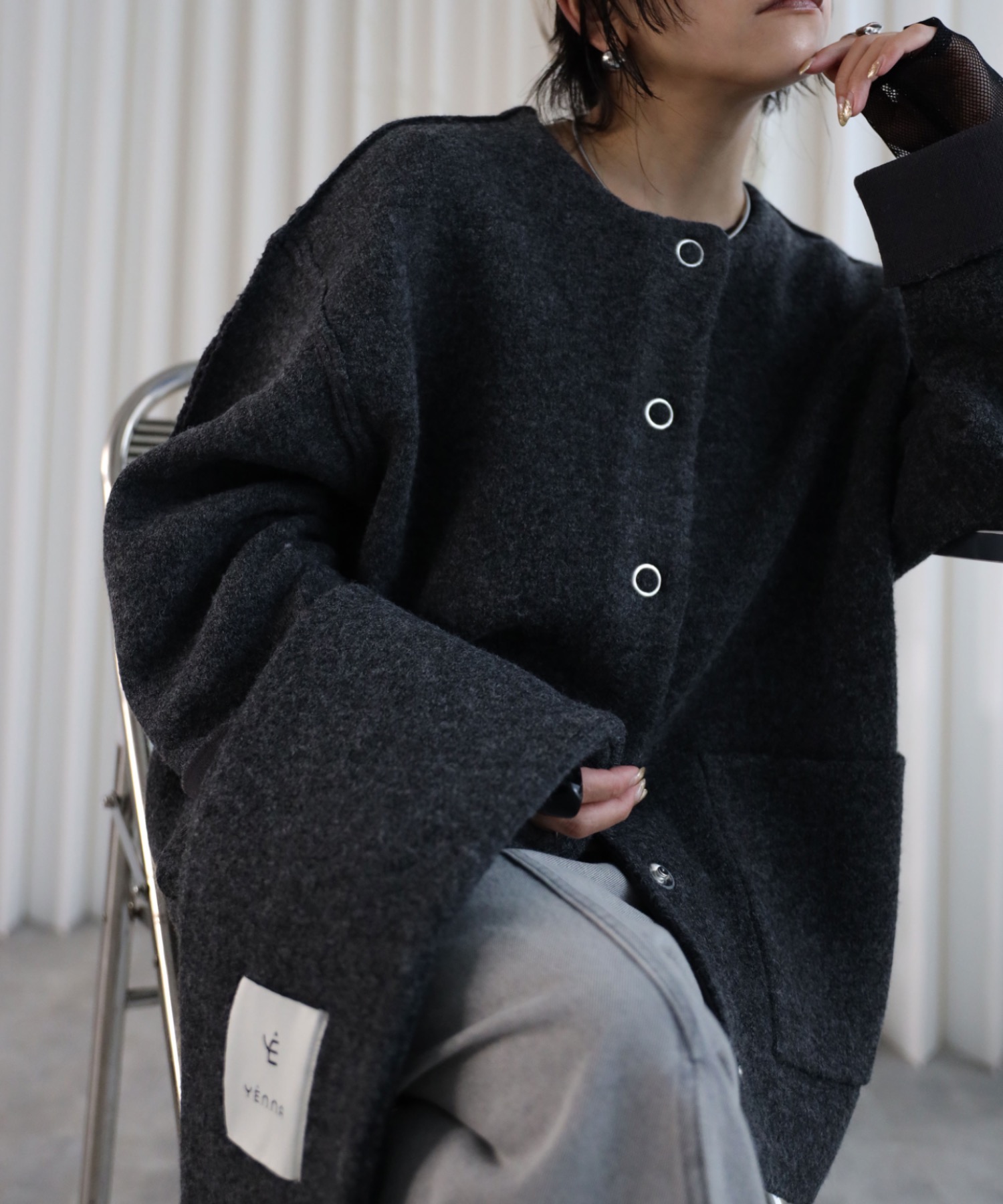 model：155cm. 着用サイズ：FREE