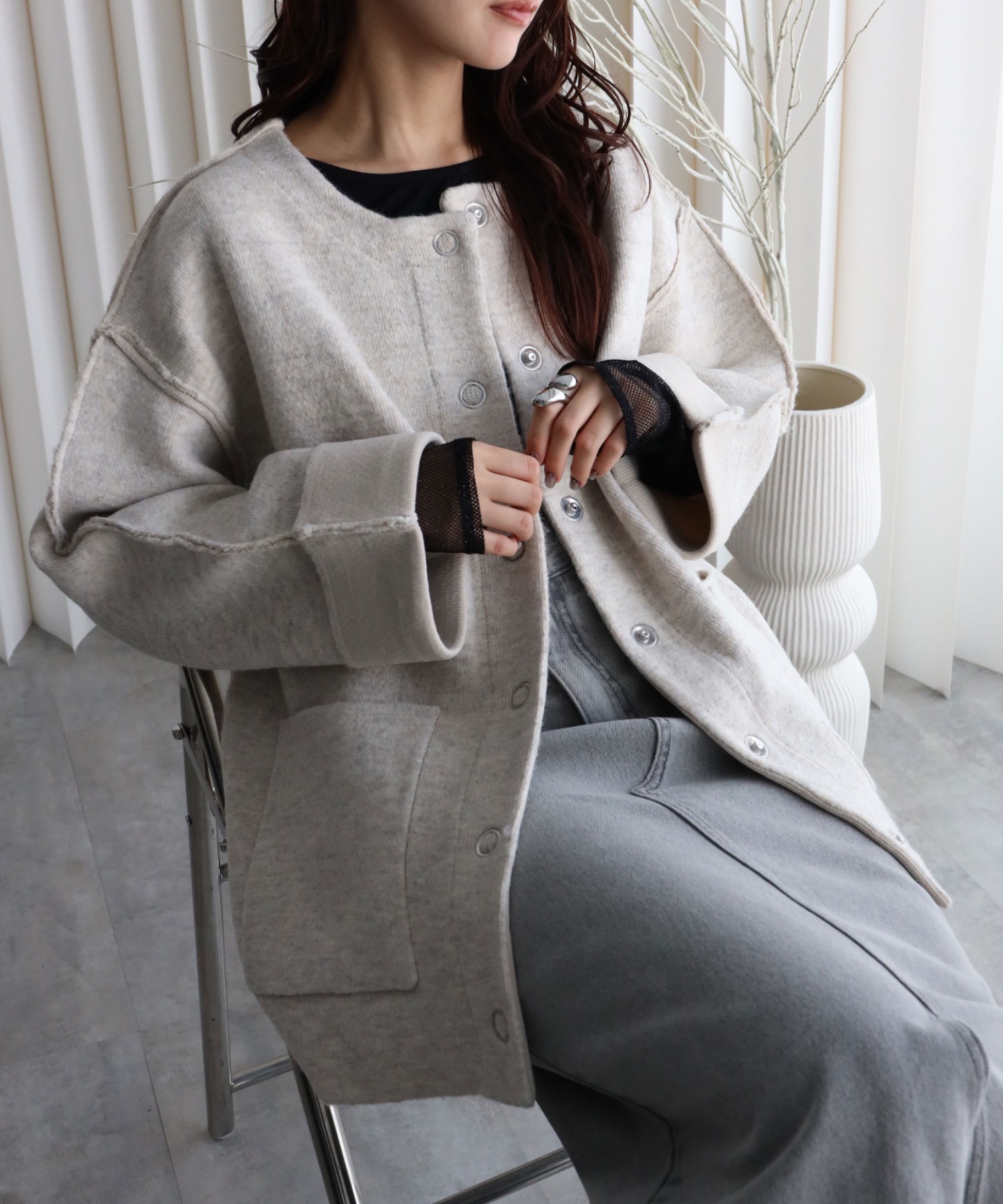 model：164cm. 着用サイズ：FREE