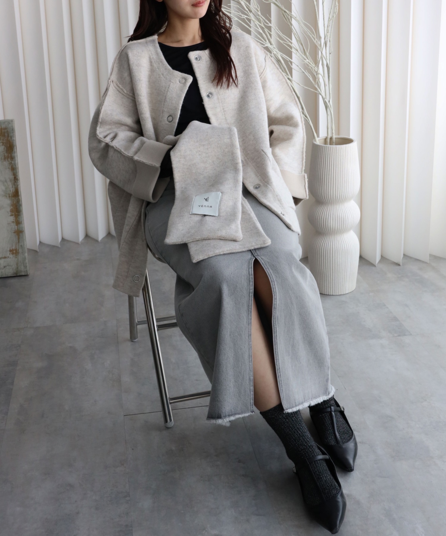 model：164cm. 着用サイズ：FREE
