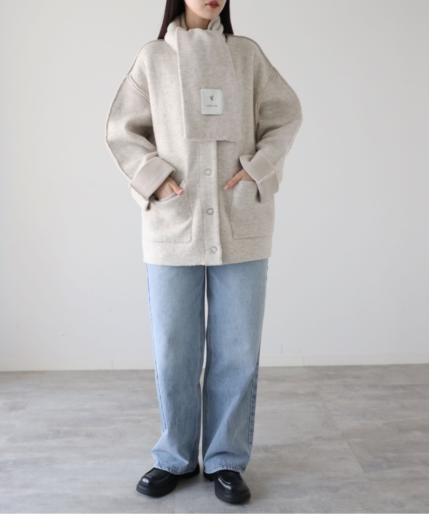 model：164cm. 着用サイズ：FREE