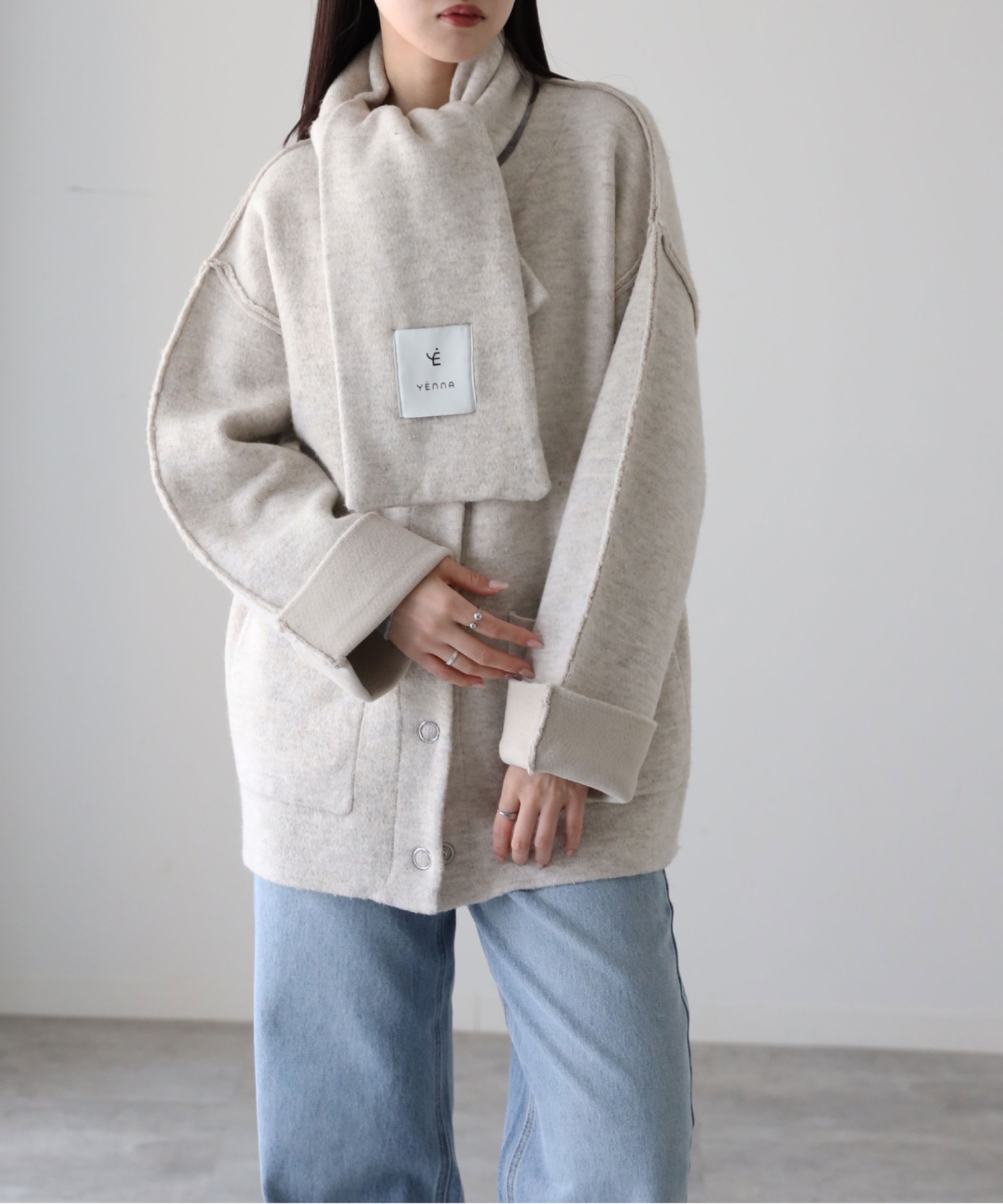 model：164cm. 着用サイズ：FREE