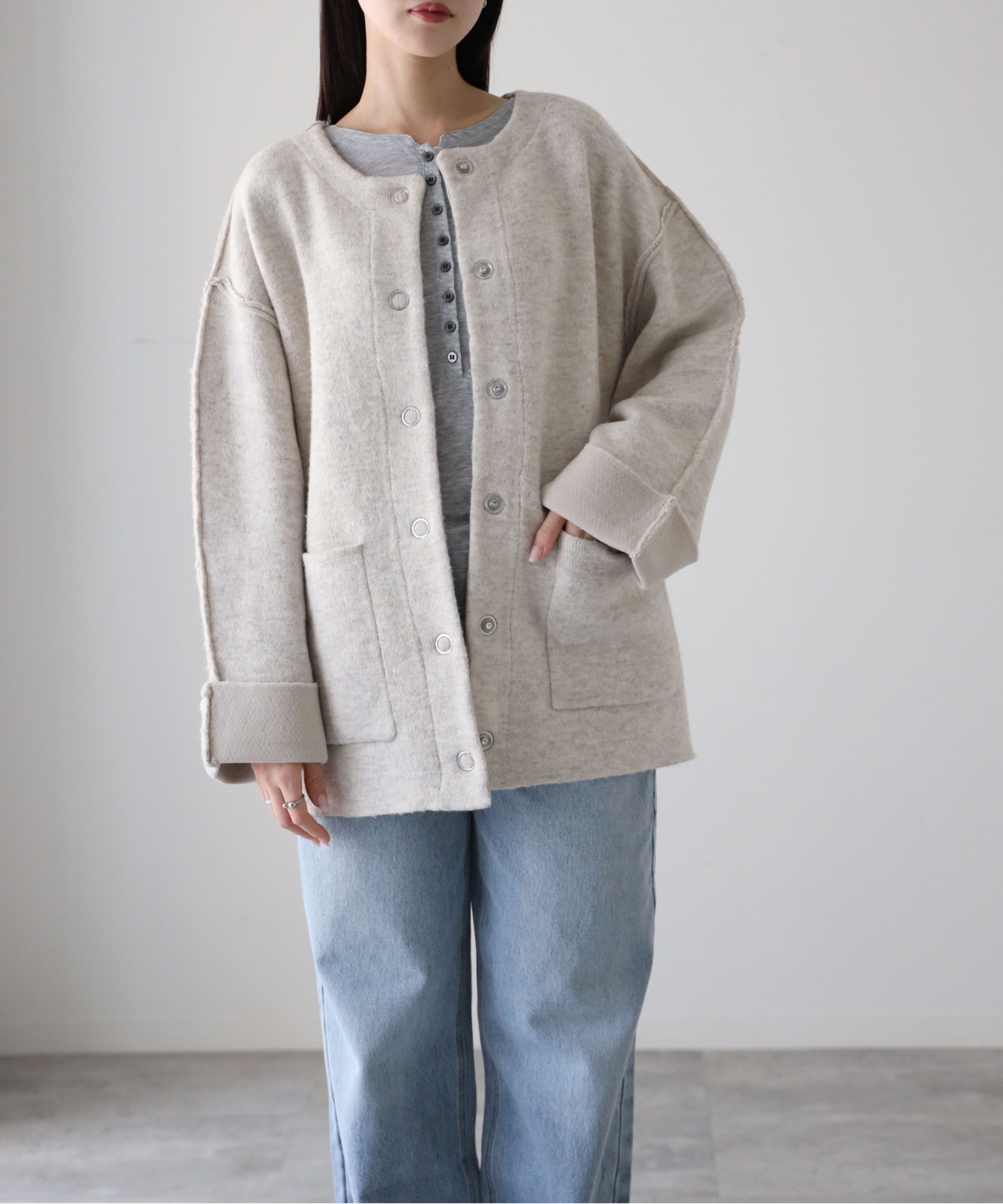 model：164cm. 着用サイズ：FREE