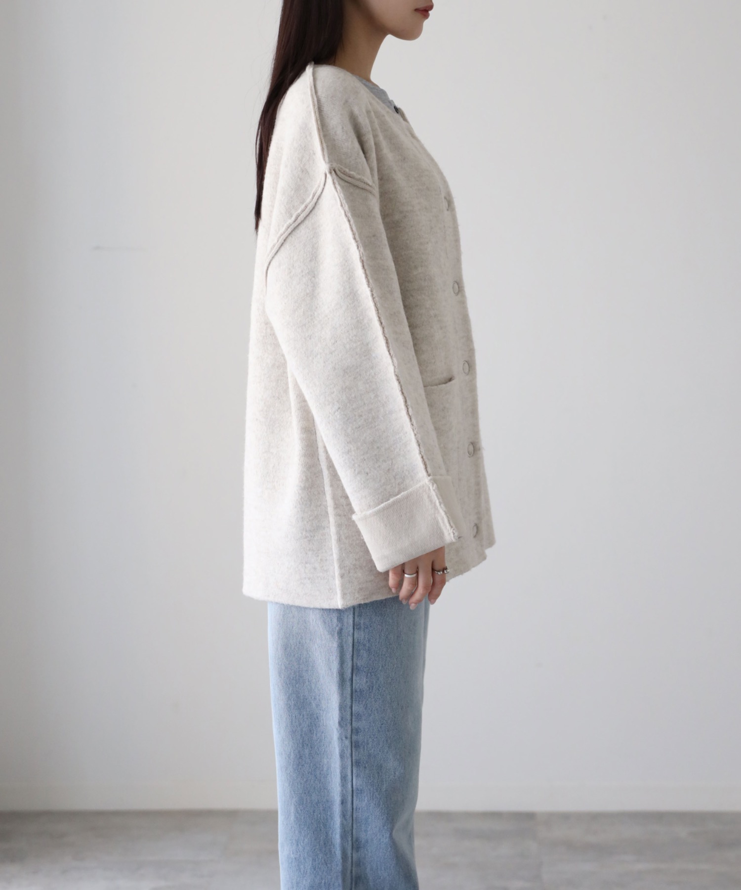 model：164cm. 着用サイズ：FREE
