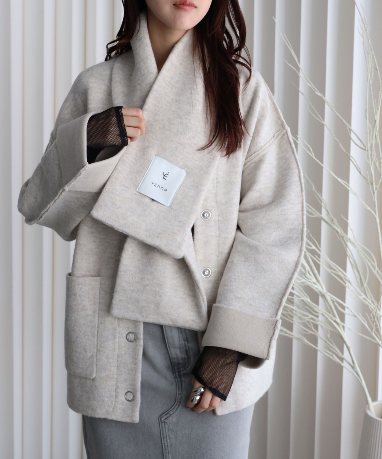 model：164cm. 着用サイズ：FREE