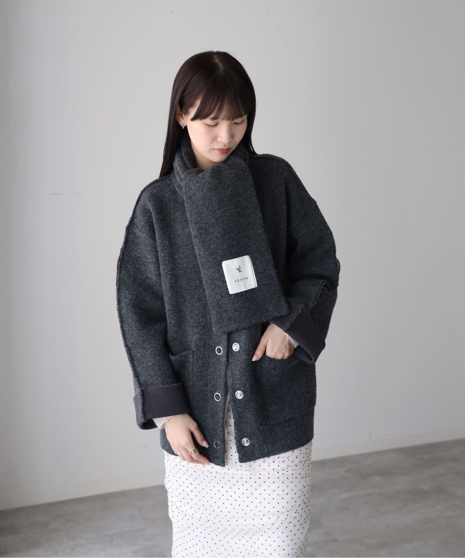 model：164cm. 着用サイズ：FREE
