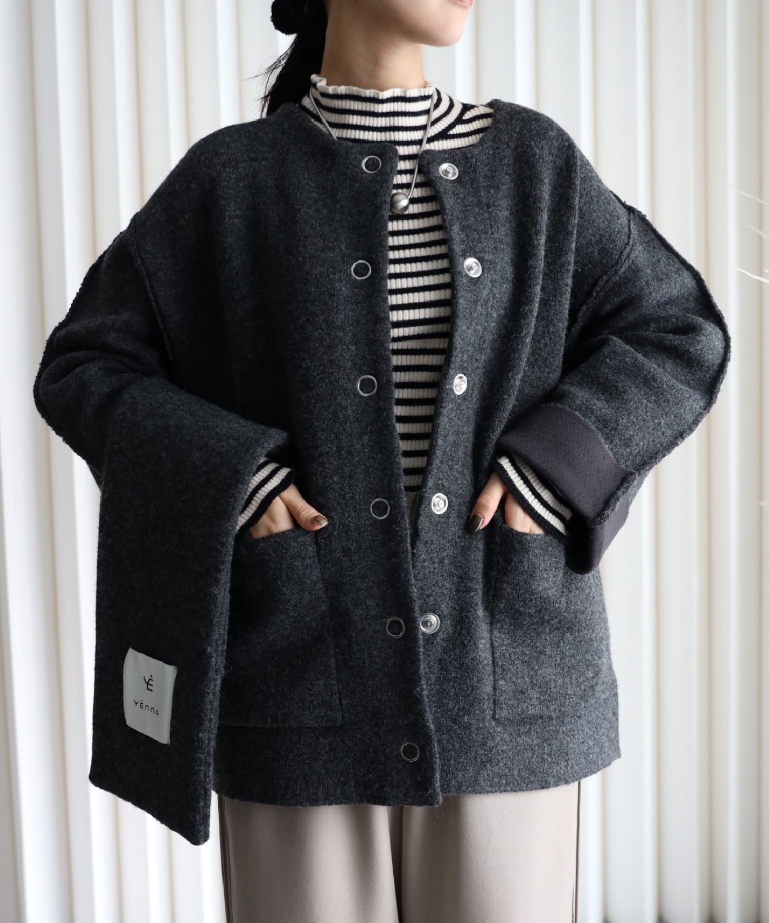 model：164cm. 着用サイズ：FREE
