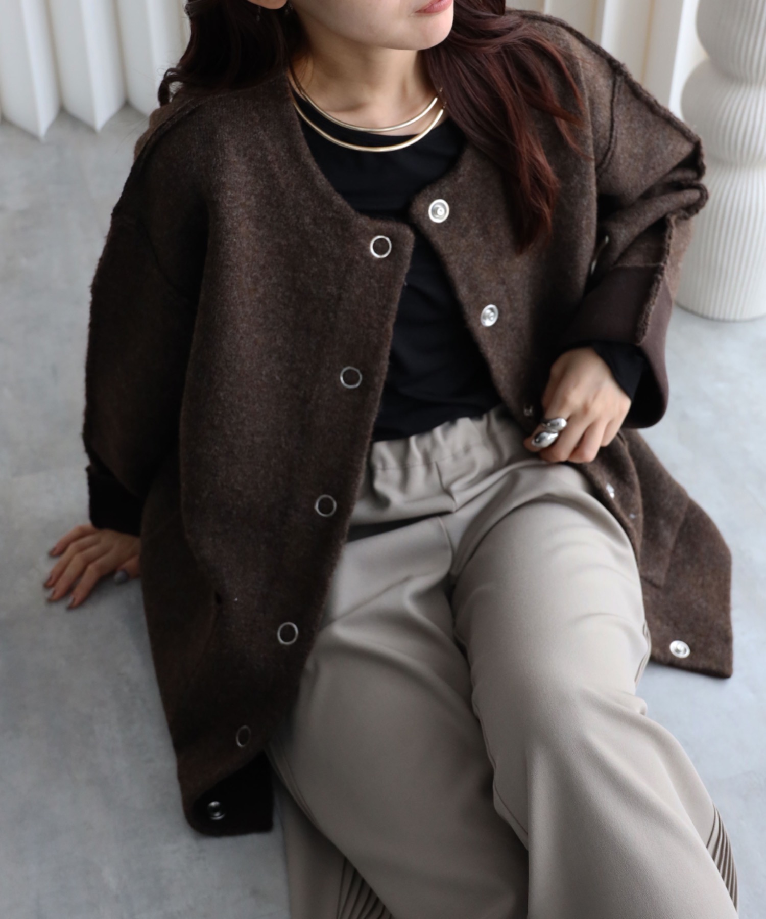 model：164cm. 着用サイズ：FREE