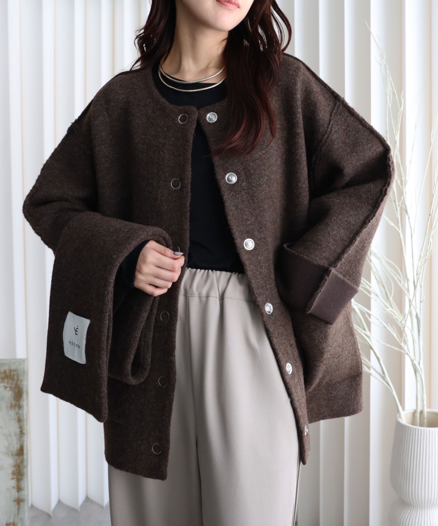 model：164cm. 着用サイズ：FREE