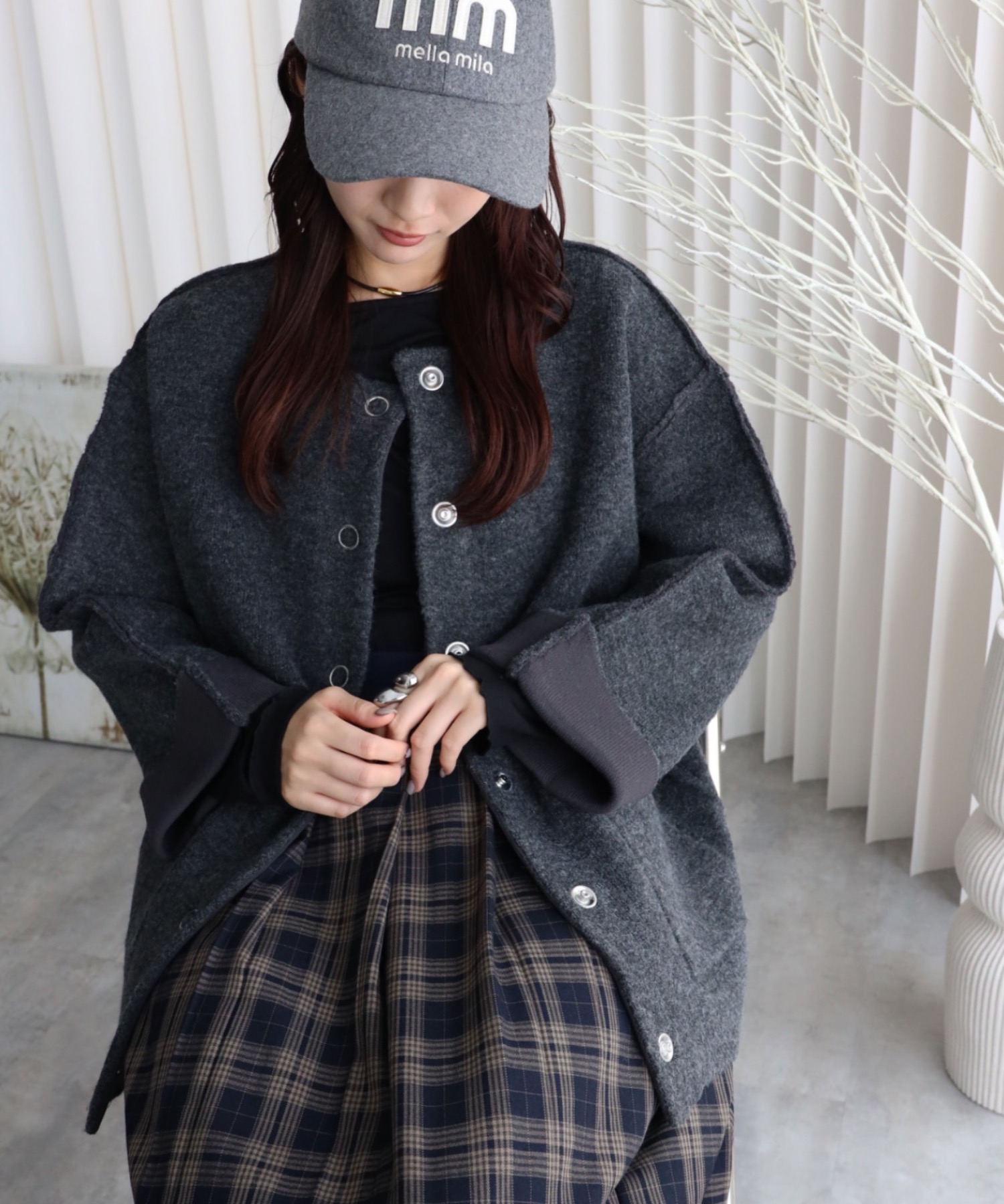 model：164cm. 着用サイズ：FREE