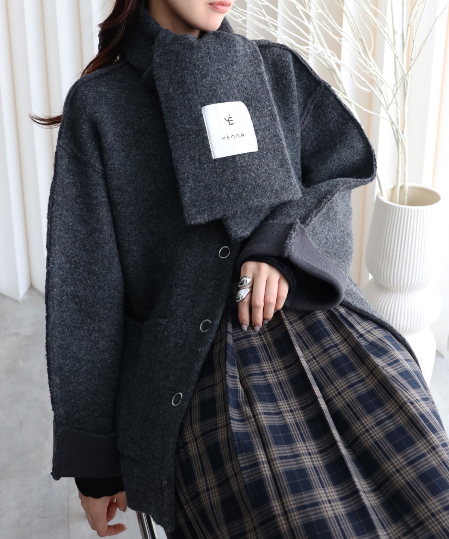 model：164cm. 着用サイズ：FREE