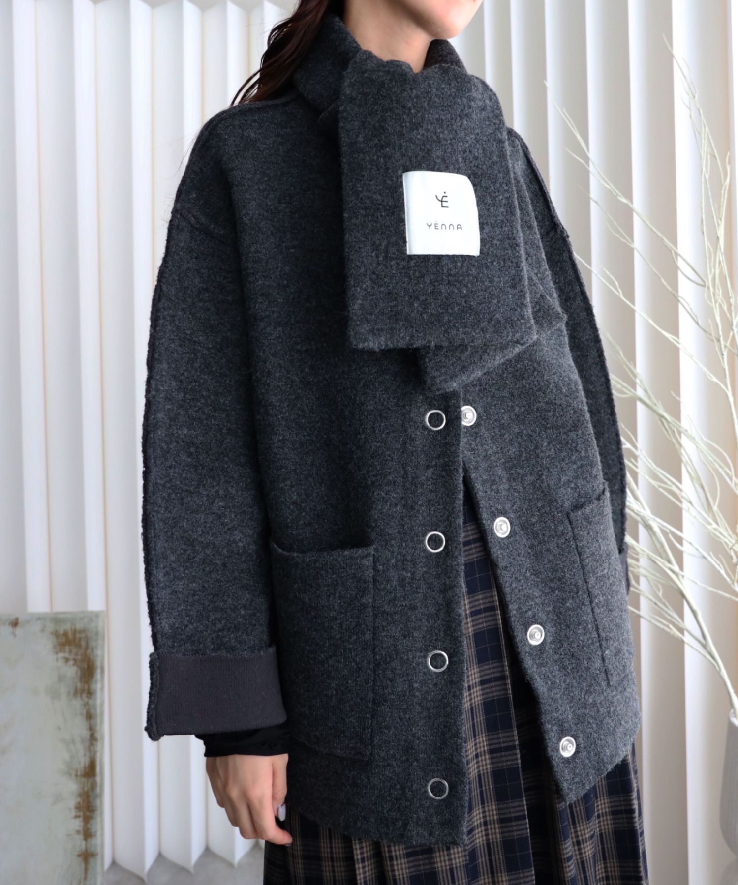 model：164cm. 着用サイズ：FREE