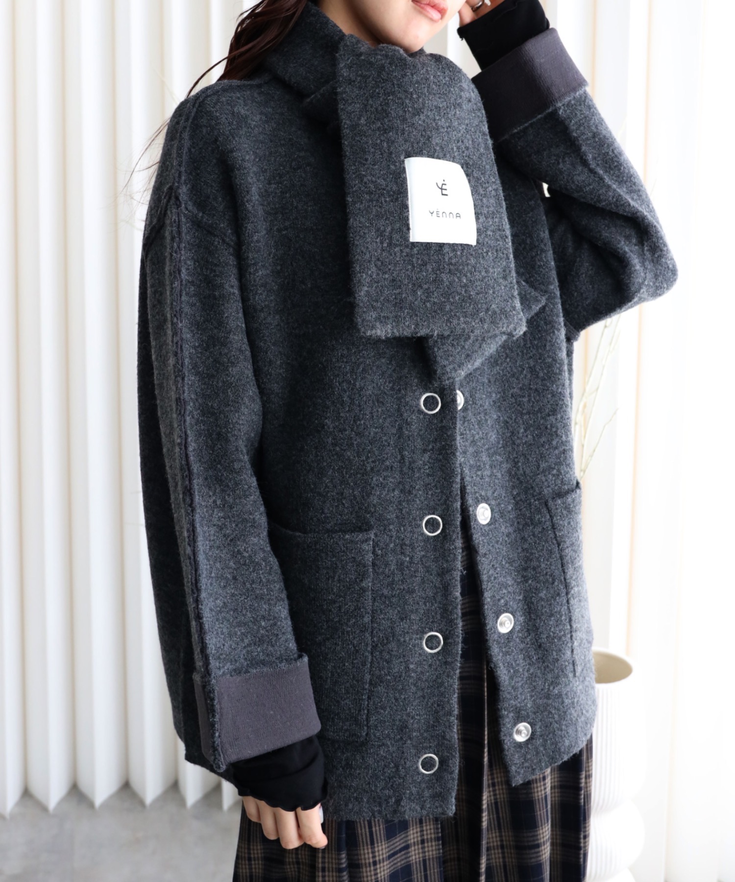 model：164cm. 着用サイズ：FREE