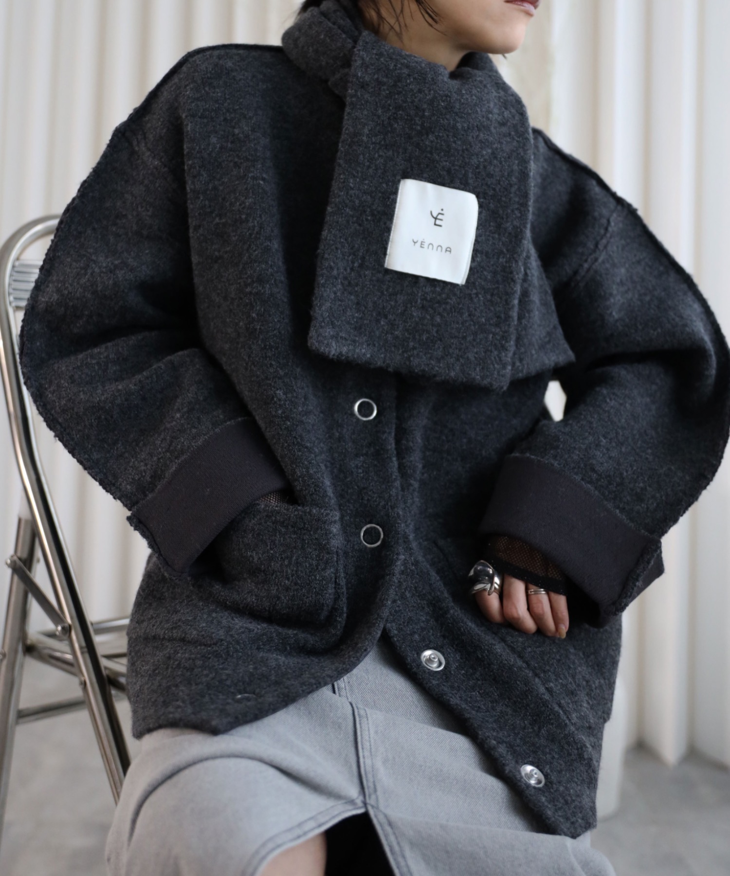 model：155cm. 着用サイズ：FREE