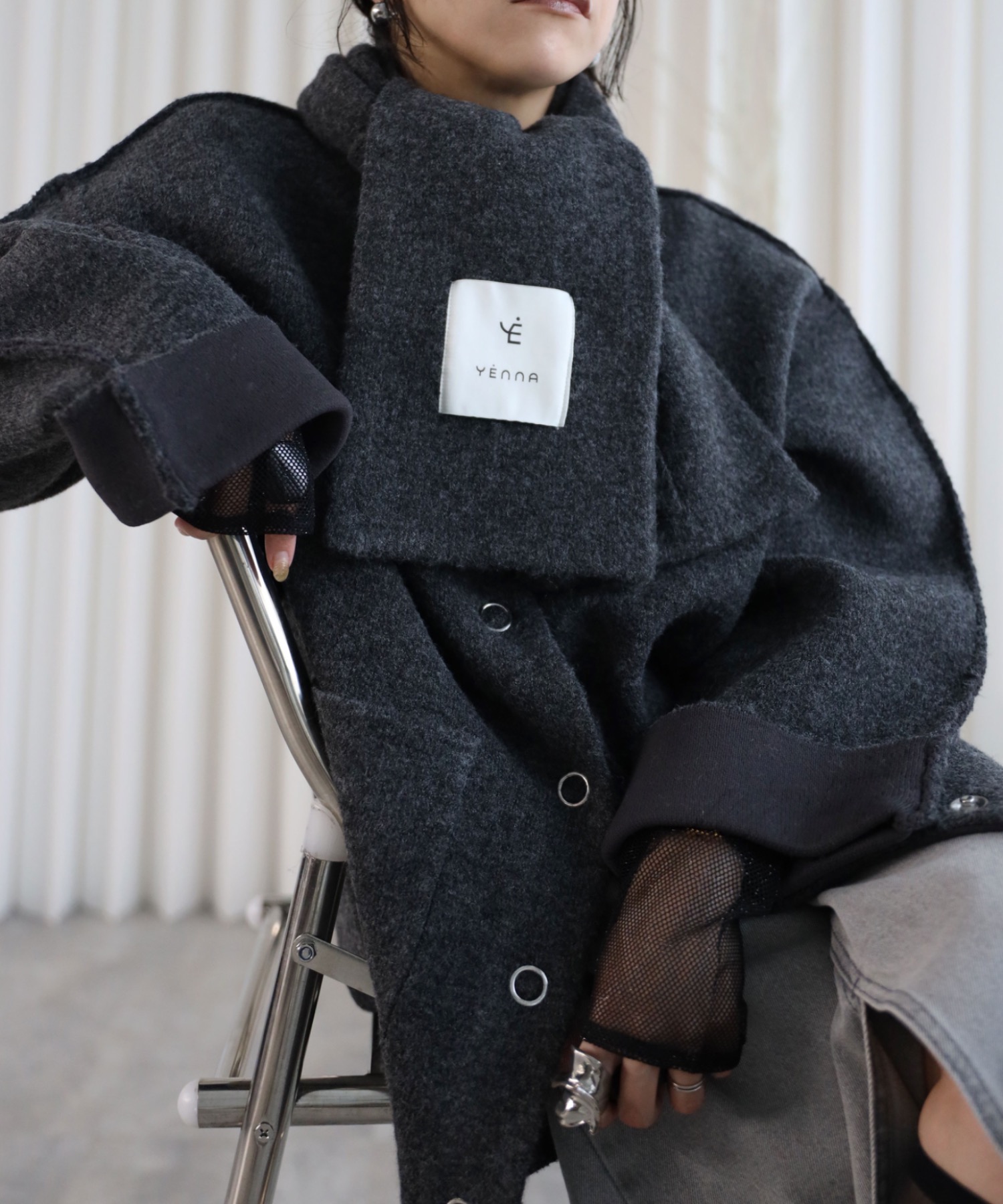 model：155cm. 着用サイズ：FREE