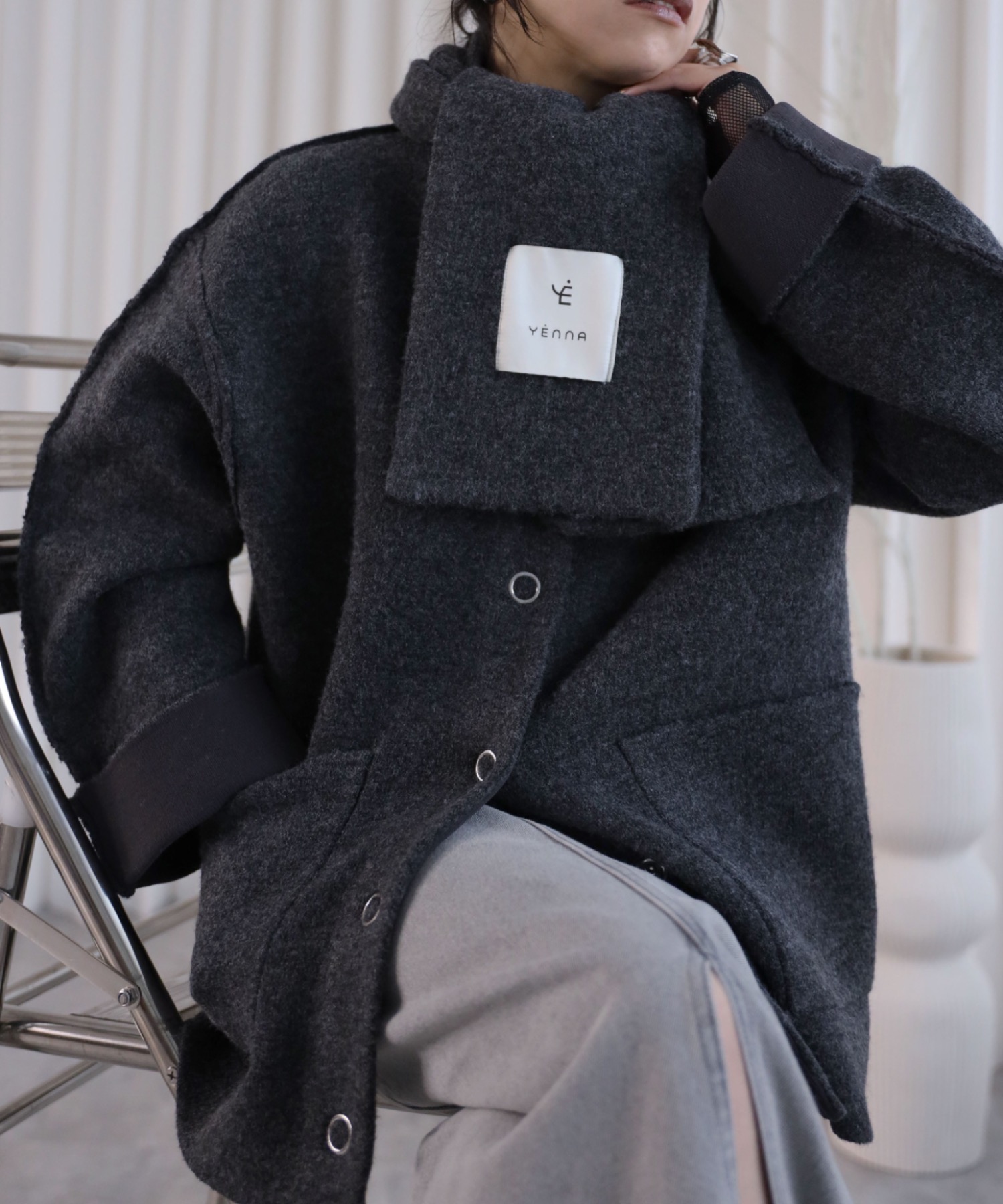 model：155cm. 着用サイズ：FREE