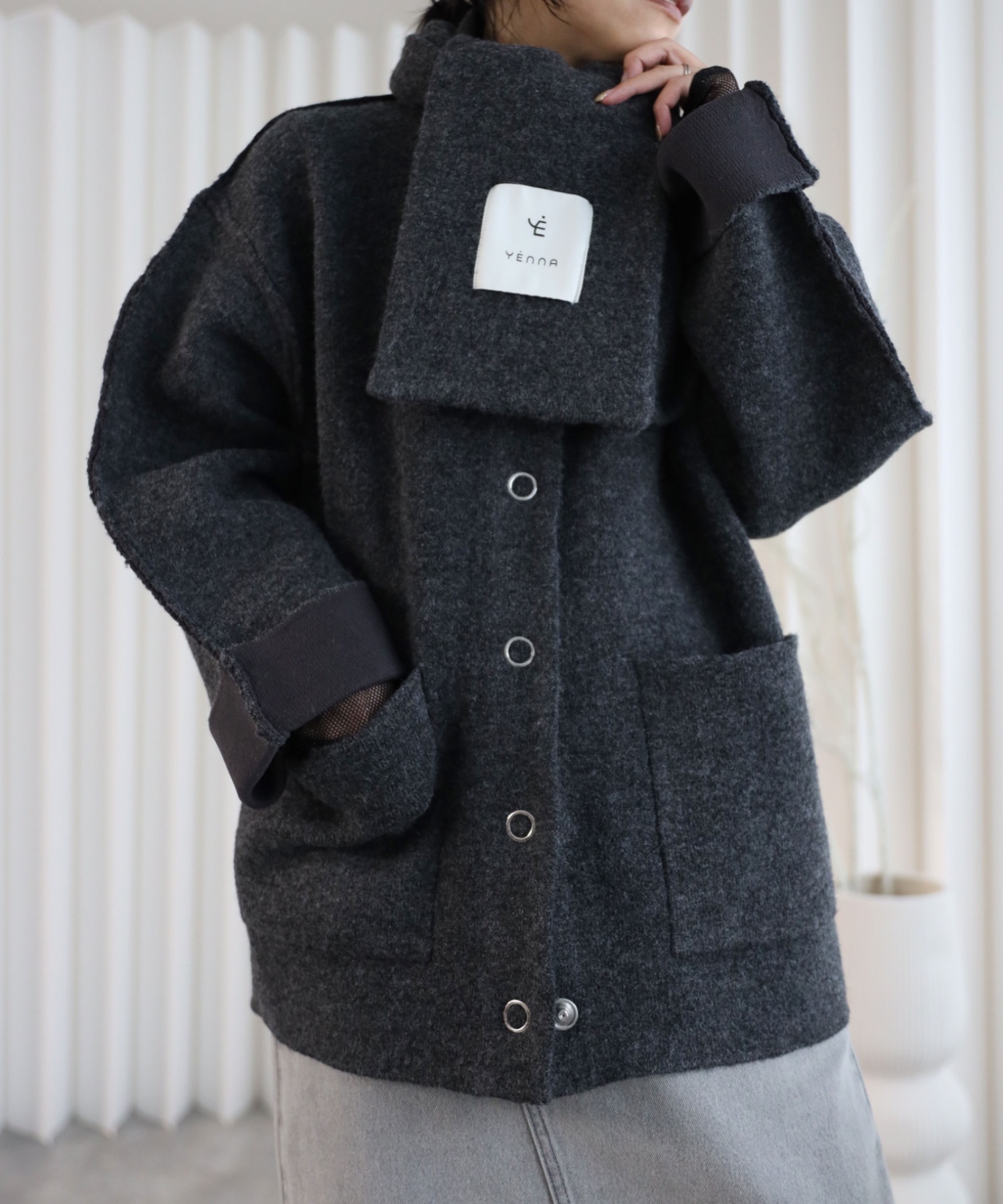 model：155cm. 着用サイズ：FREE